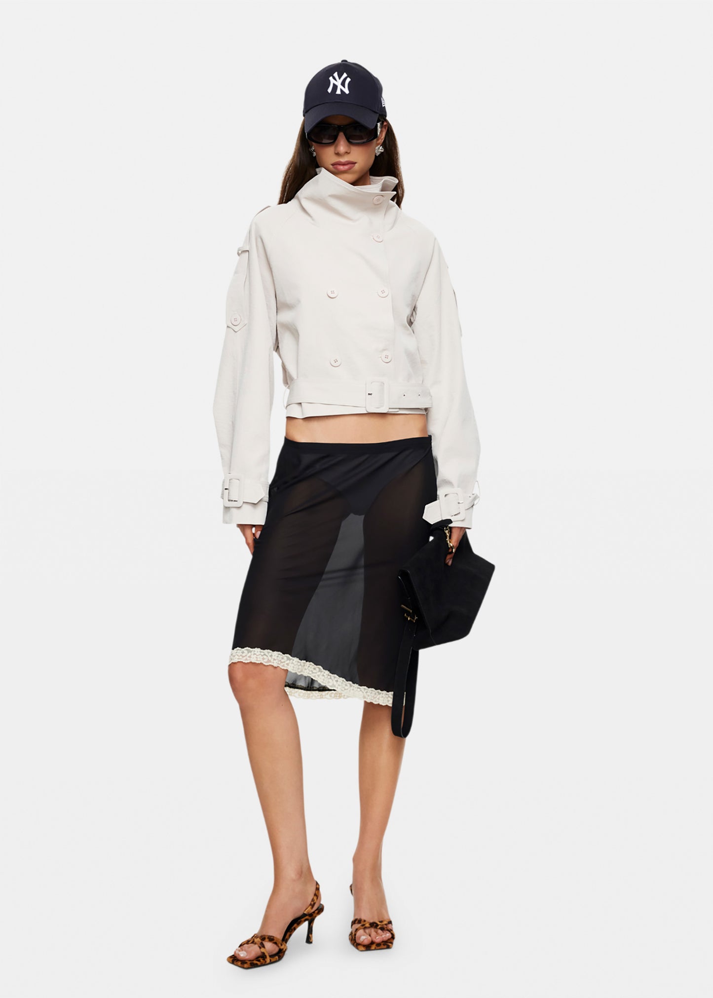 Blanc Cropped Trench