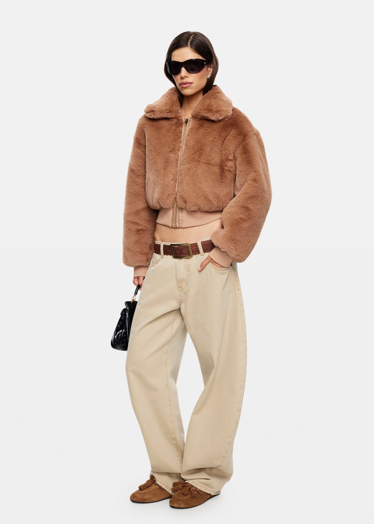 Drita Faux Fur Jacket CAMEL