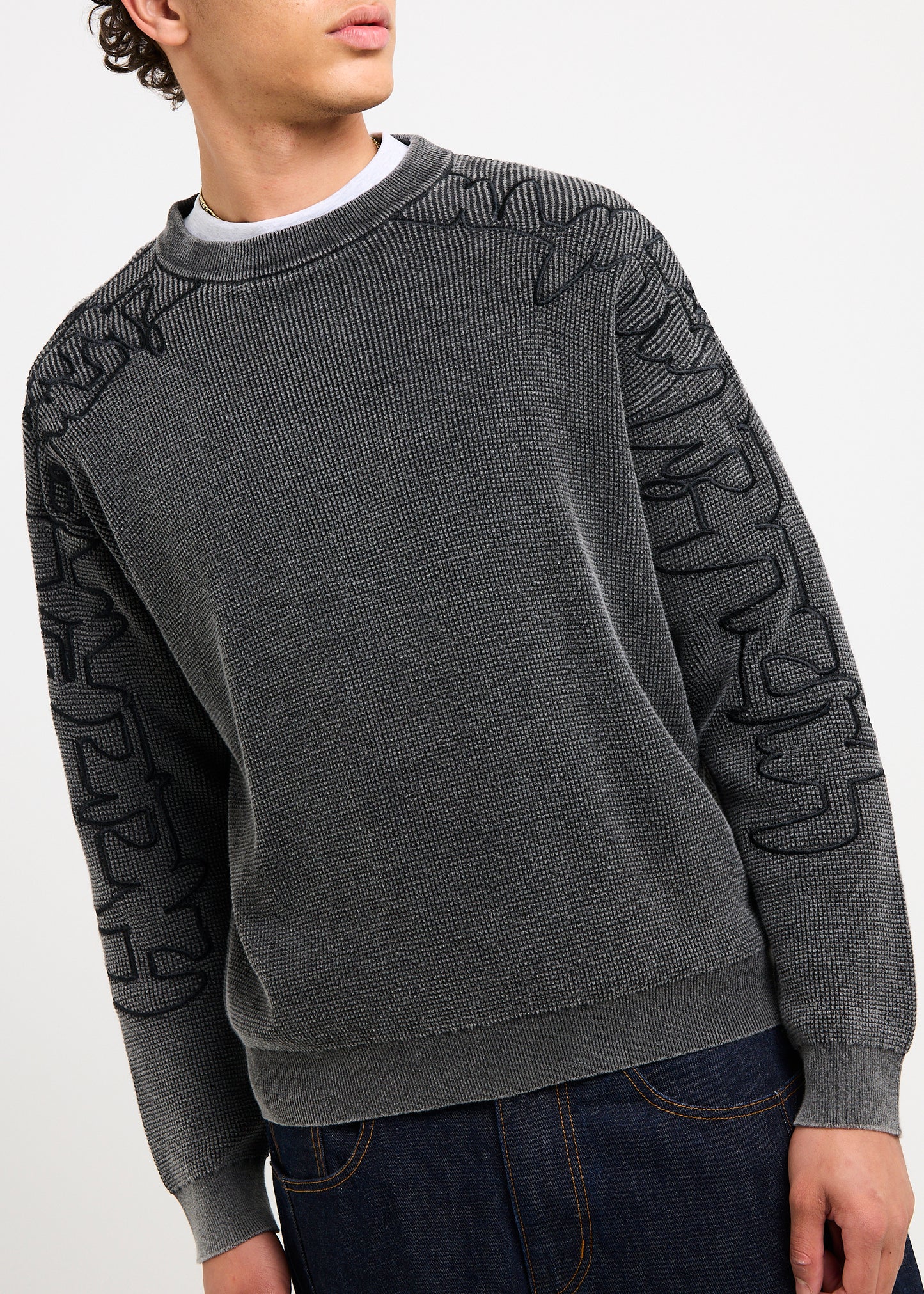 Scrawl Waffle Knit