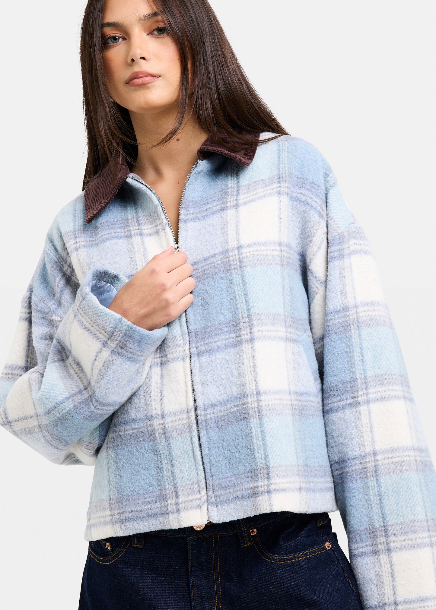 Nevada Plaid Oversized Jacket