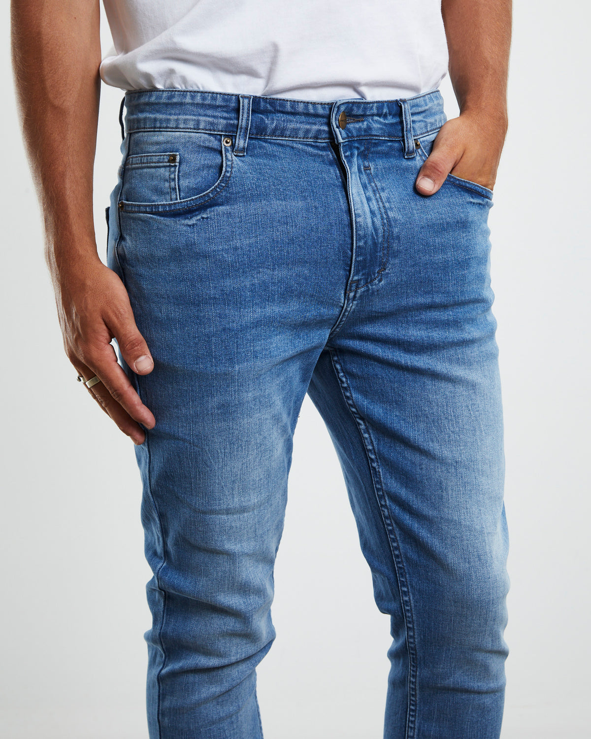 City Riot Denim Jeans MID BLUE
