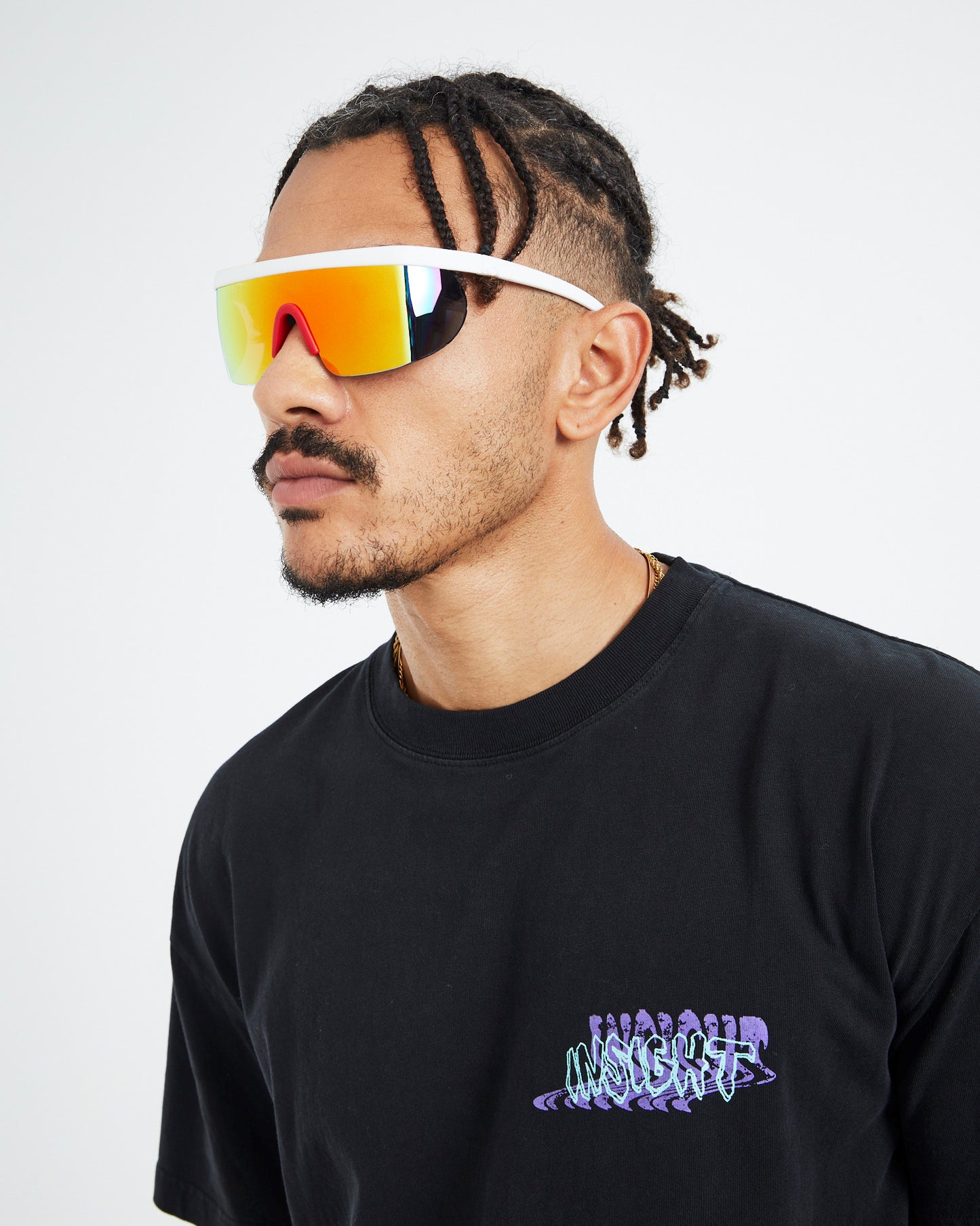 Denver Reflector Shield Sunglasses White