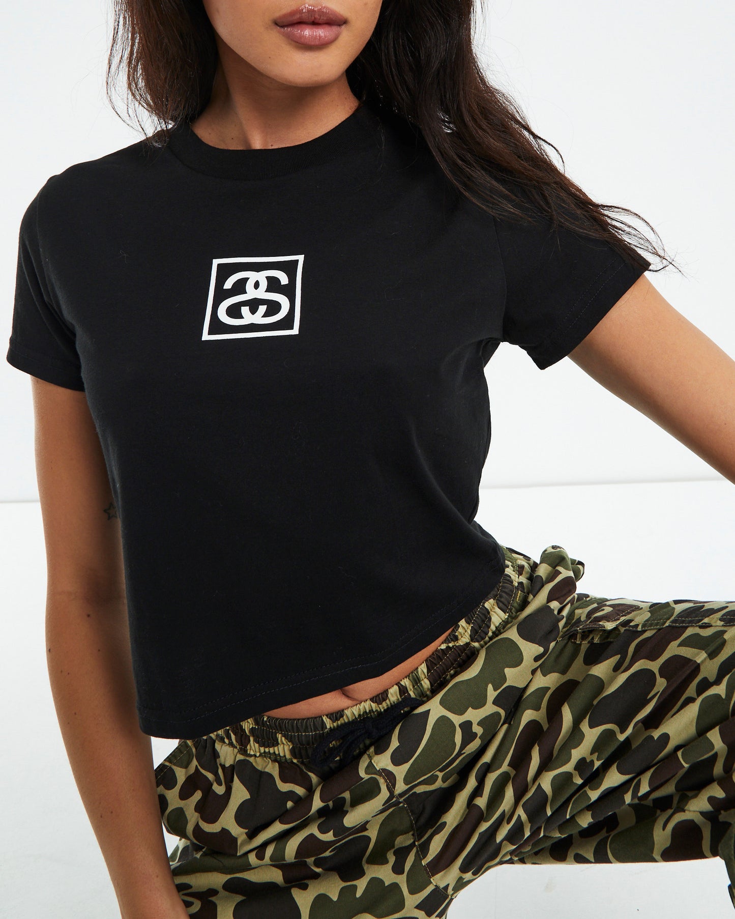 Square Slim Tee Black
