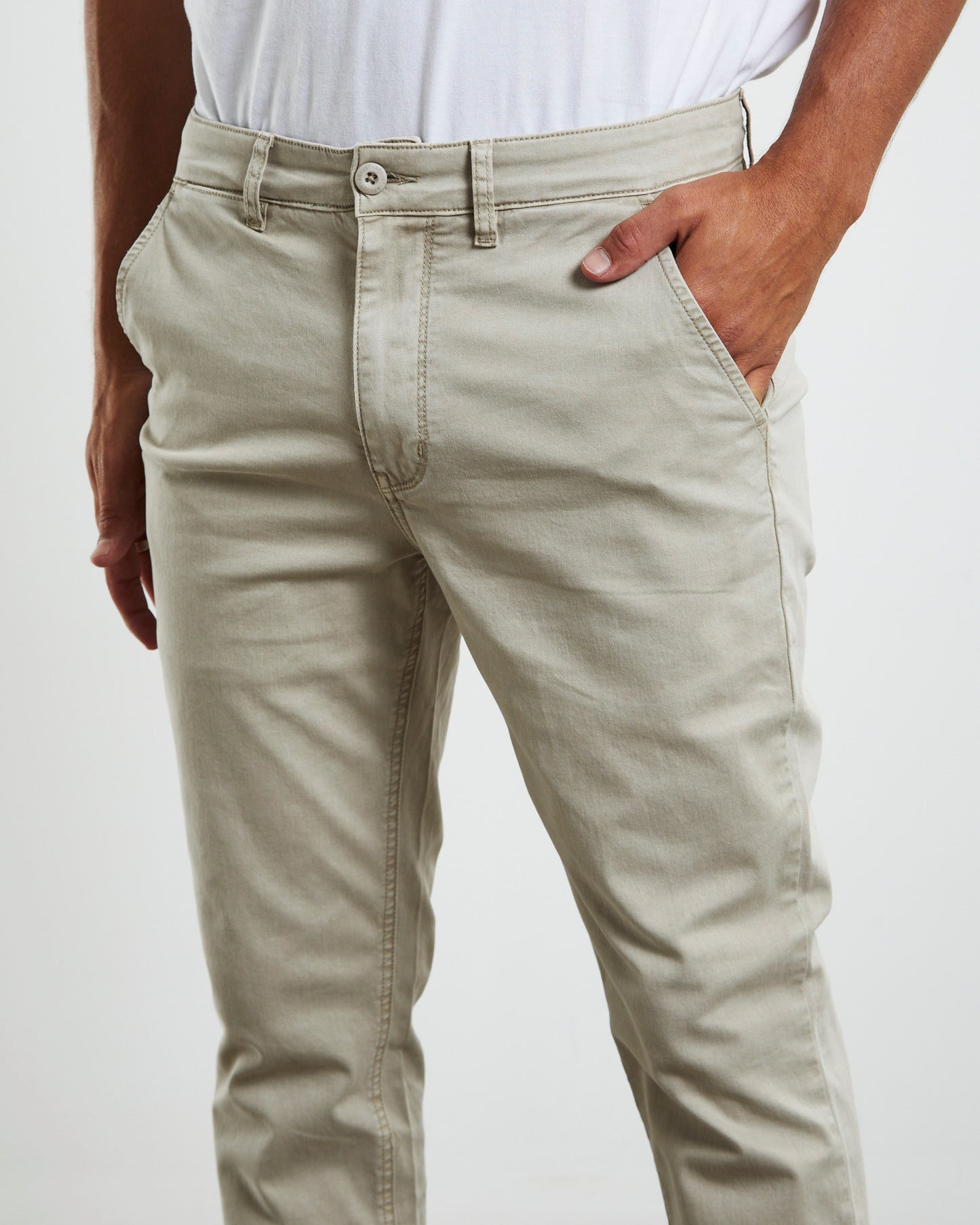 Preston Slim Chino Pants Bone
