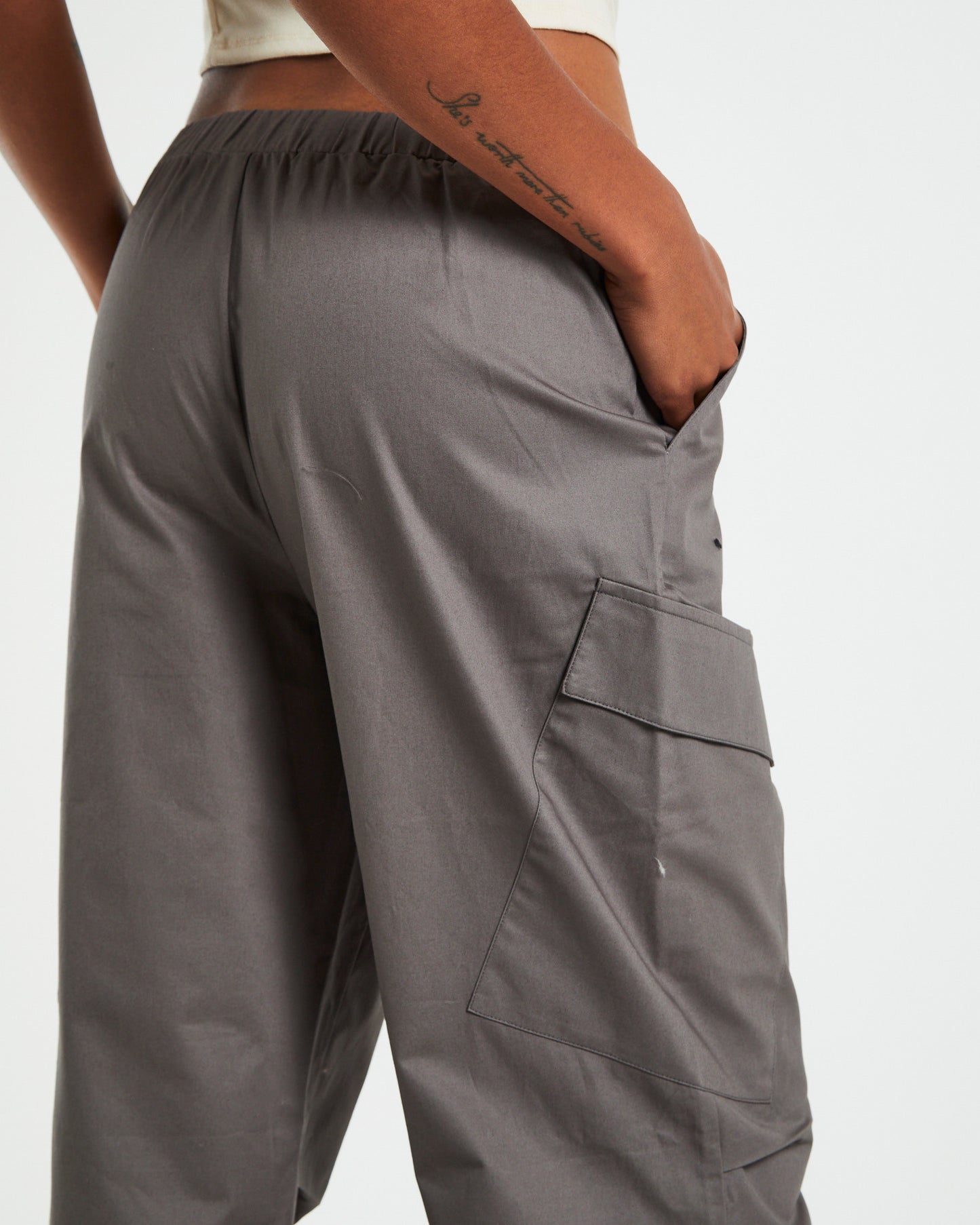Parker Straight Leg Cargo Pants Grey