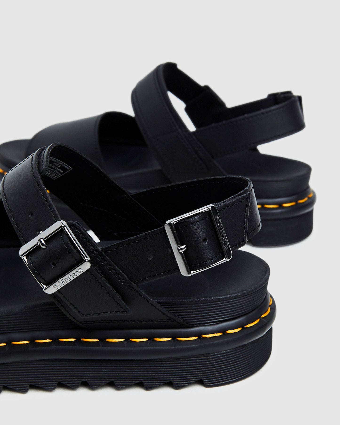 Voss Single Strap Sandals in Black