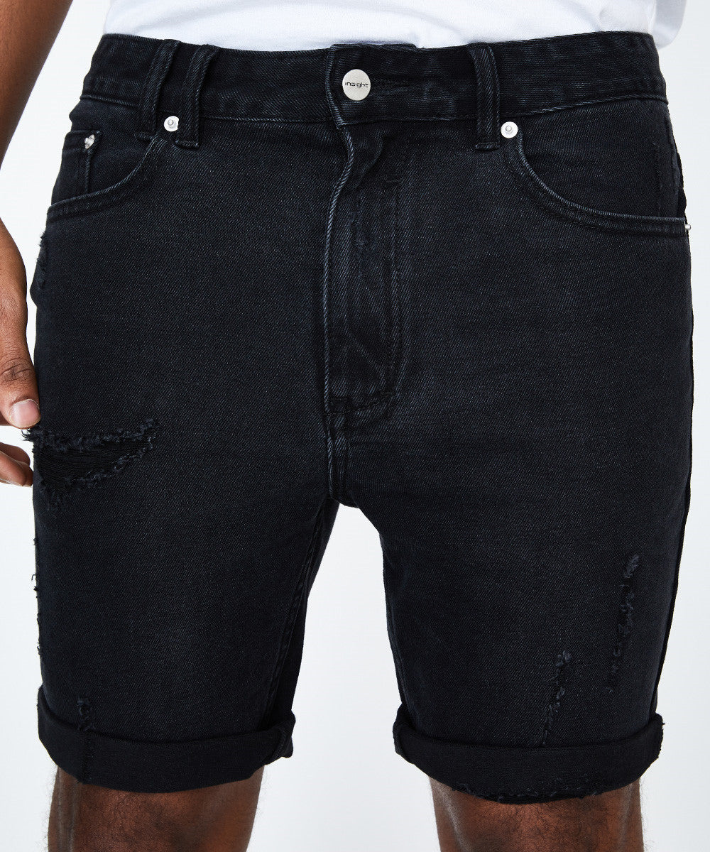 Revolver Shorts New York Trashed Black