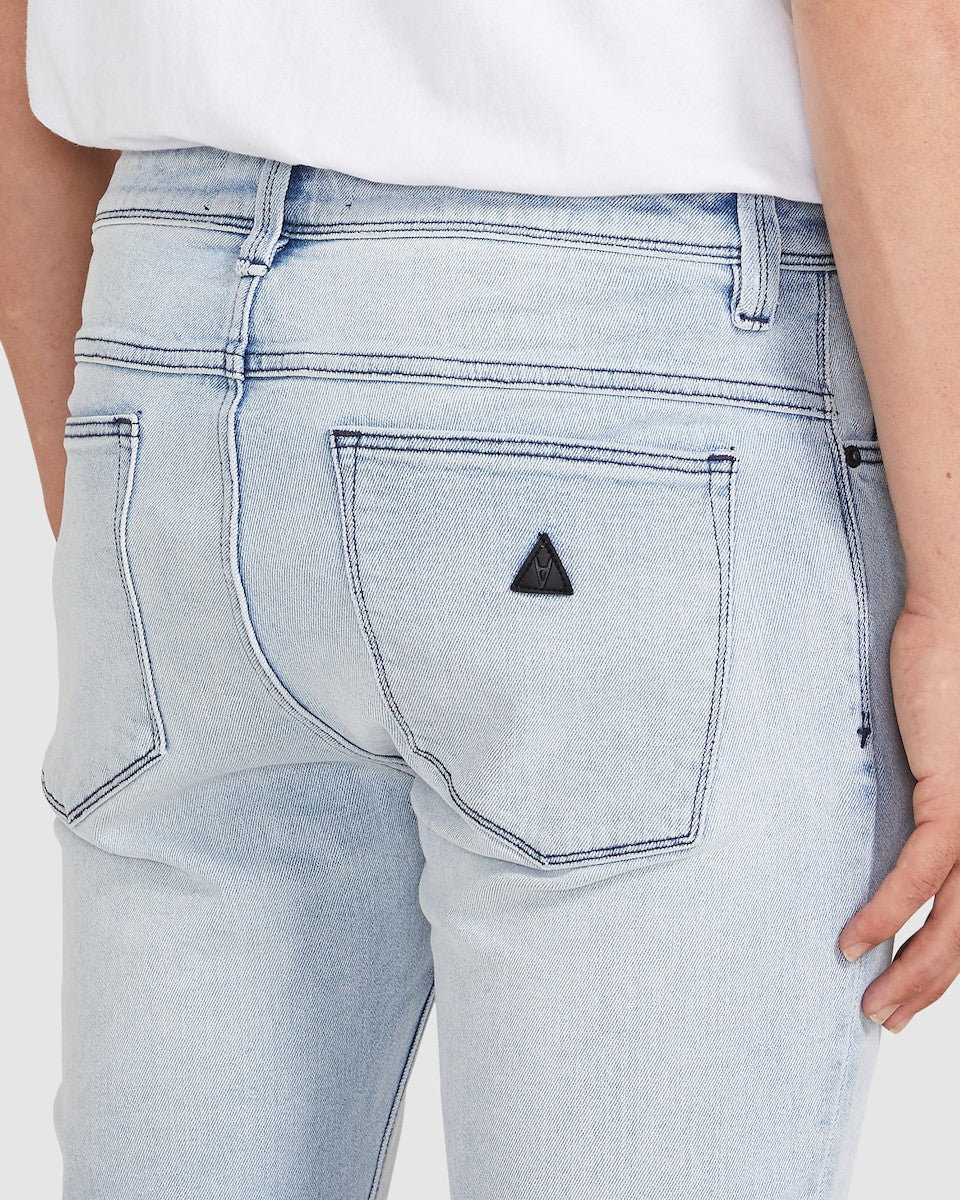 A Dropped Skinny Turn Up Denim Jeans Cruz Light