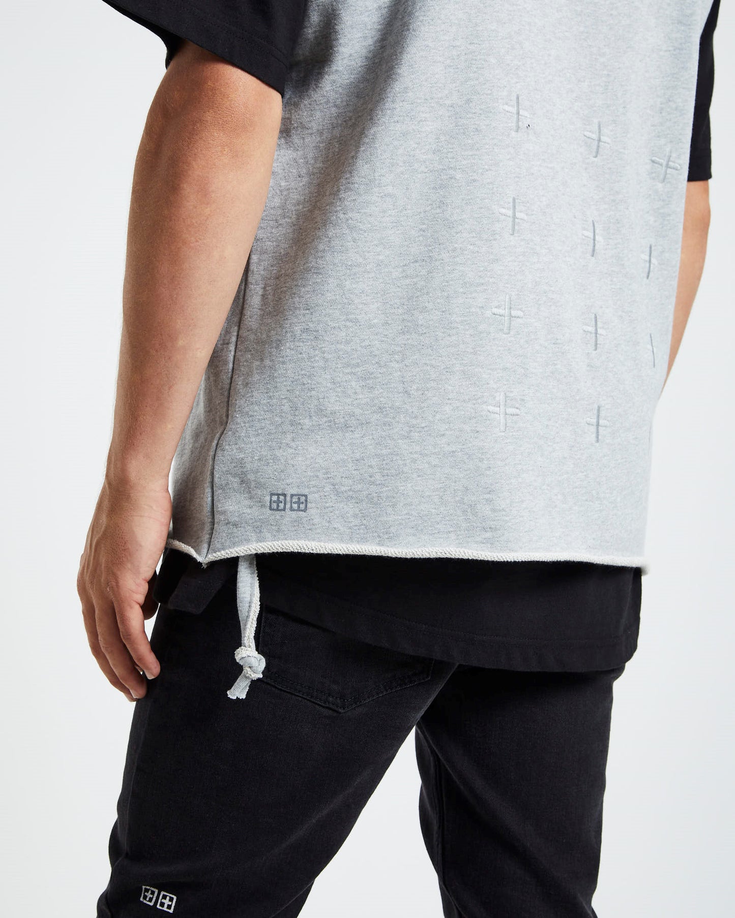 1999 Fleece Cut Off Vest Grey Marle