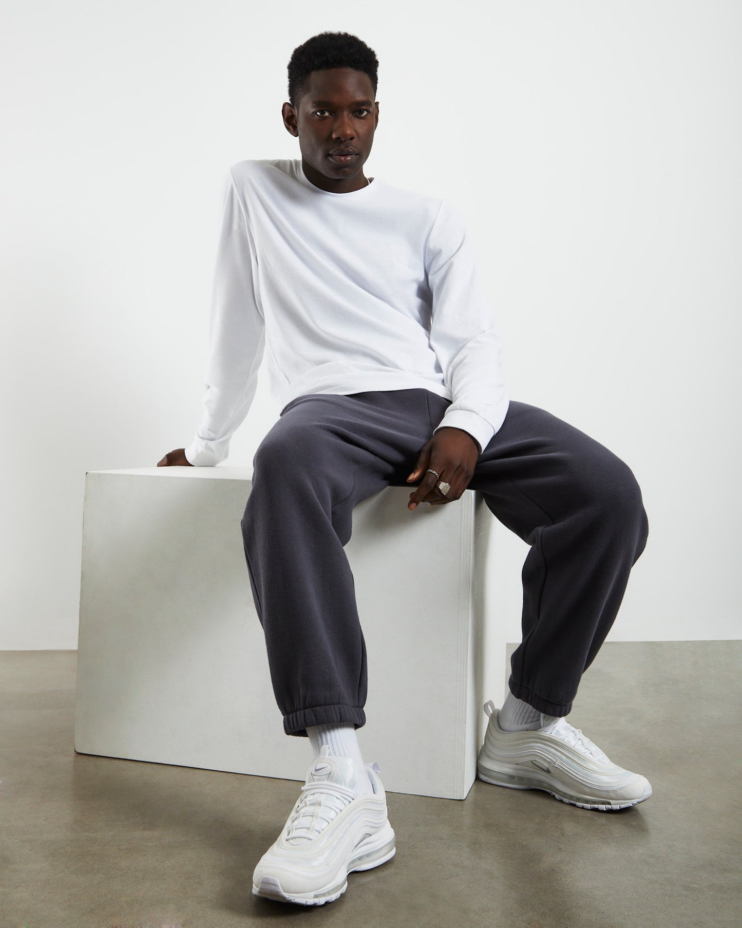 Sweat Pant Pewter Black