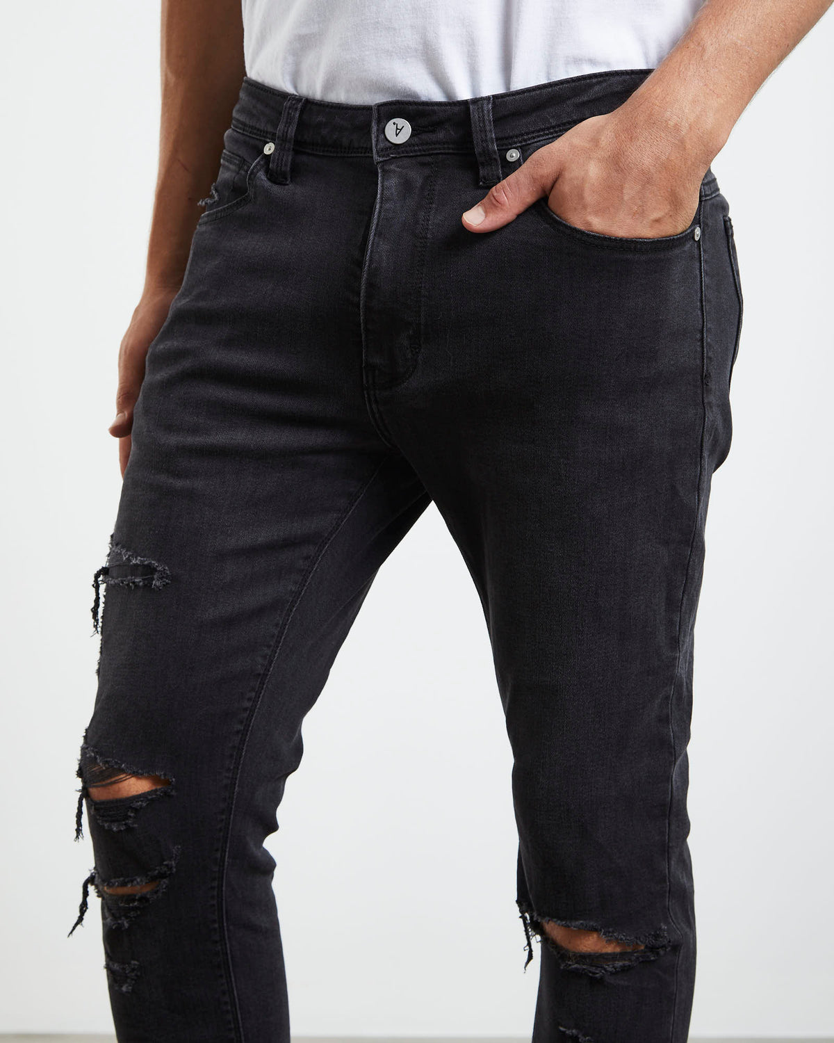 A Dropped Skinny Denim Jeans Turn Up Denim Jeans Rogue DENIM