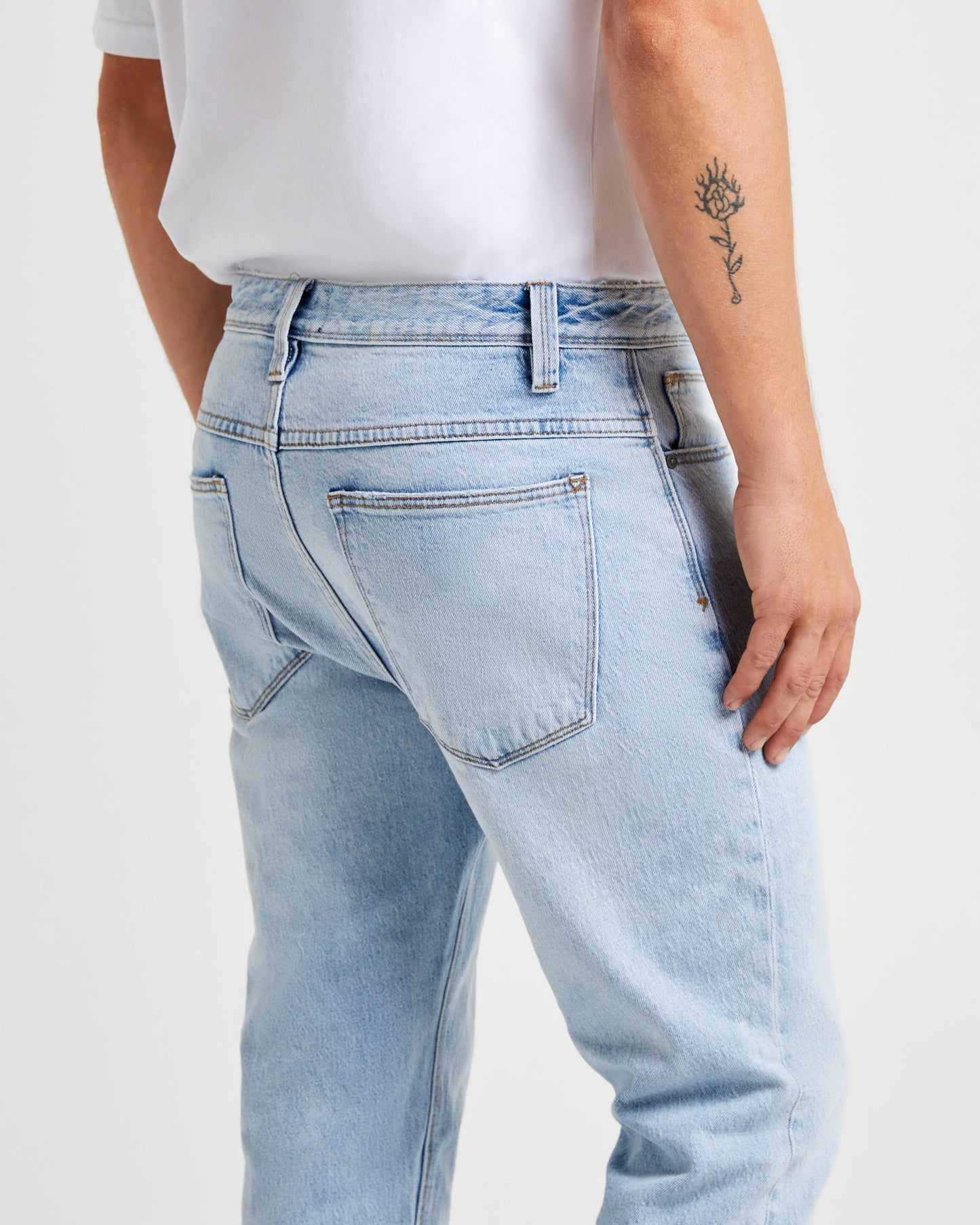 Chopped Straight Denim Jeans