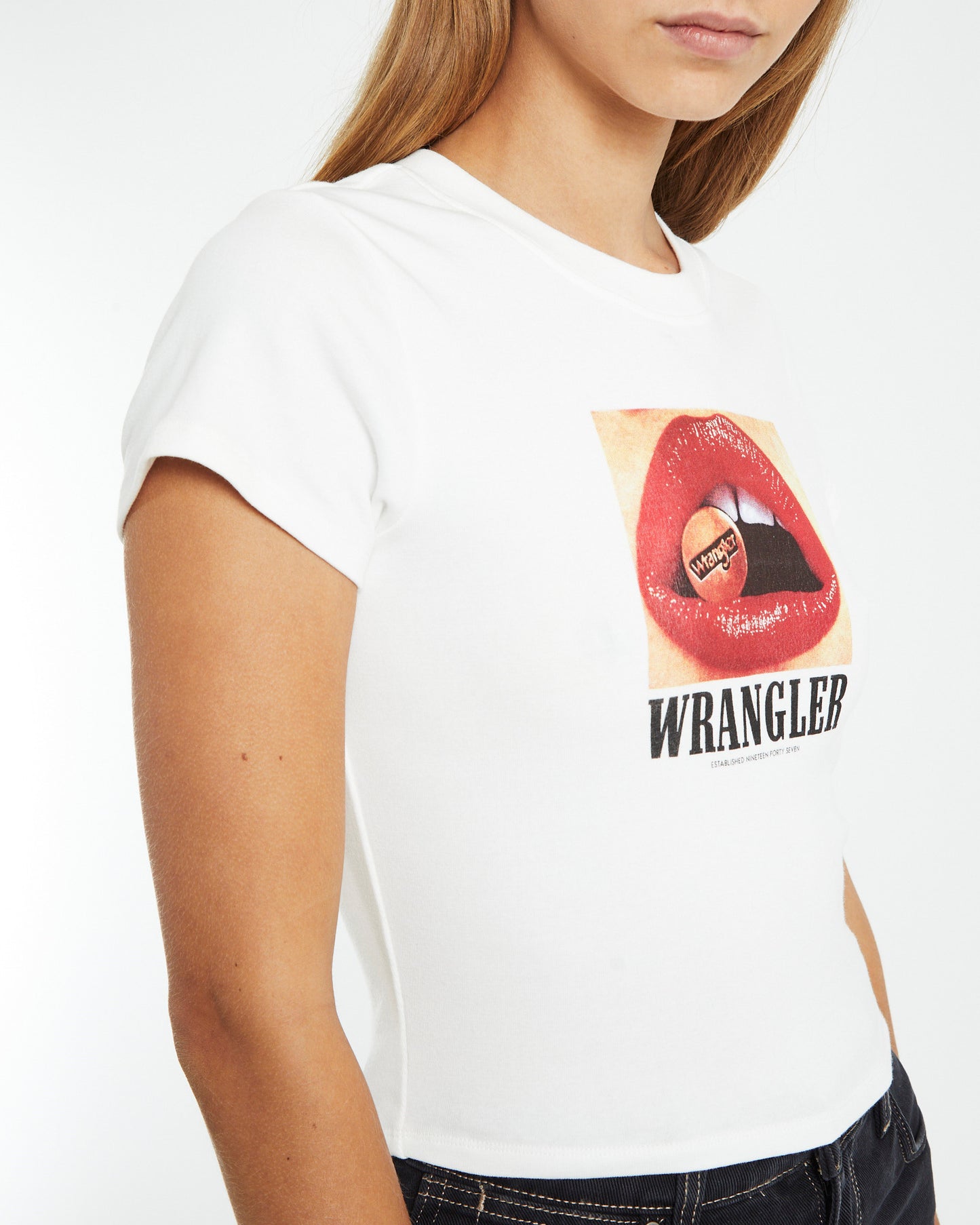 Baby Rib Lip Service Tee White