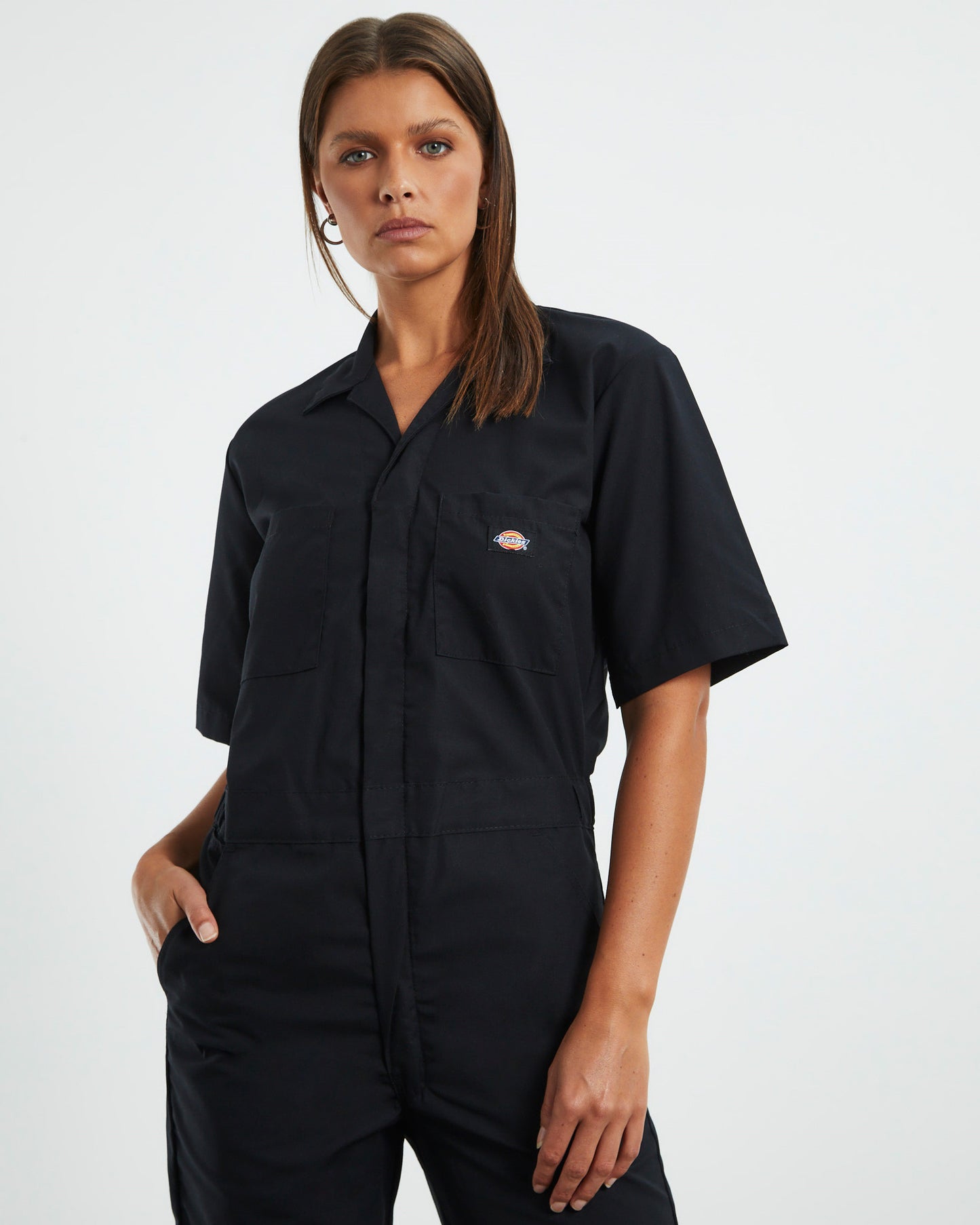 Short Sleeve Coverall Black