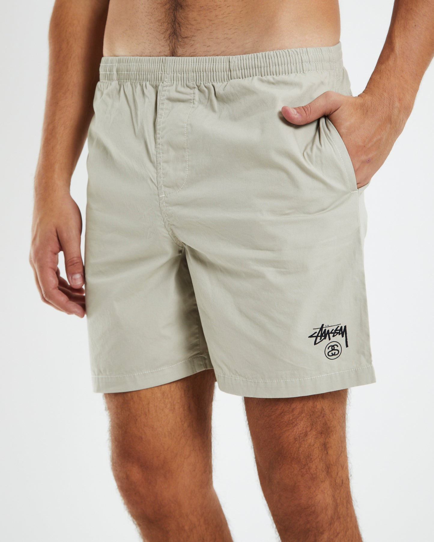 Basic Stock Beach Shorts Cement
