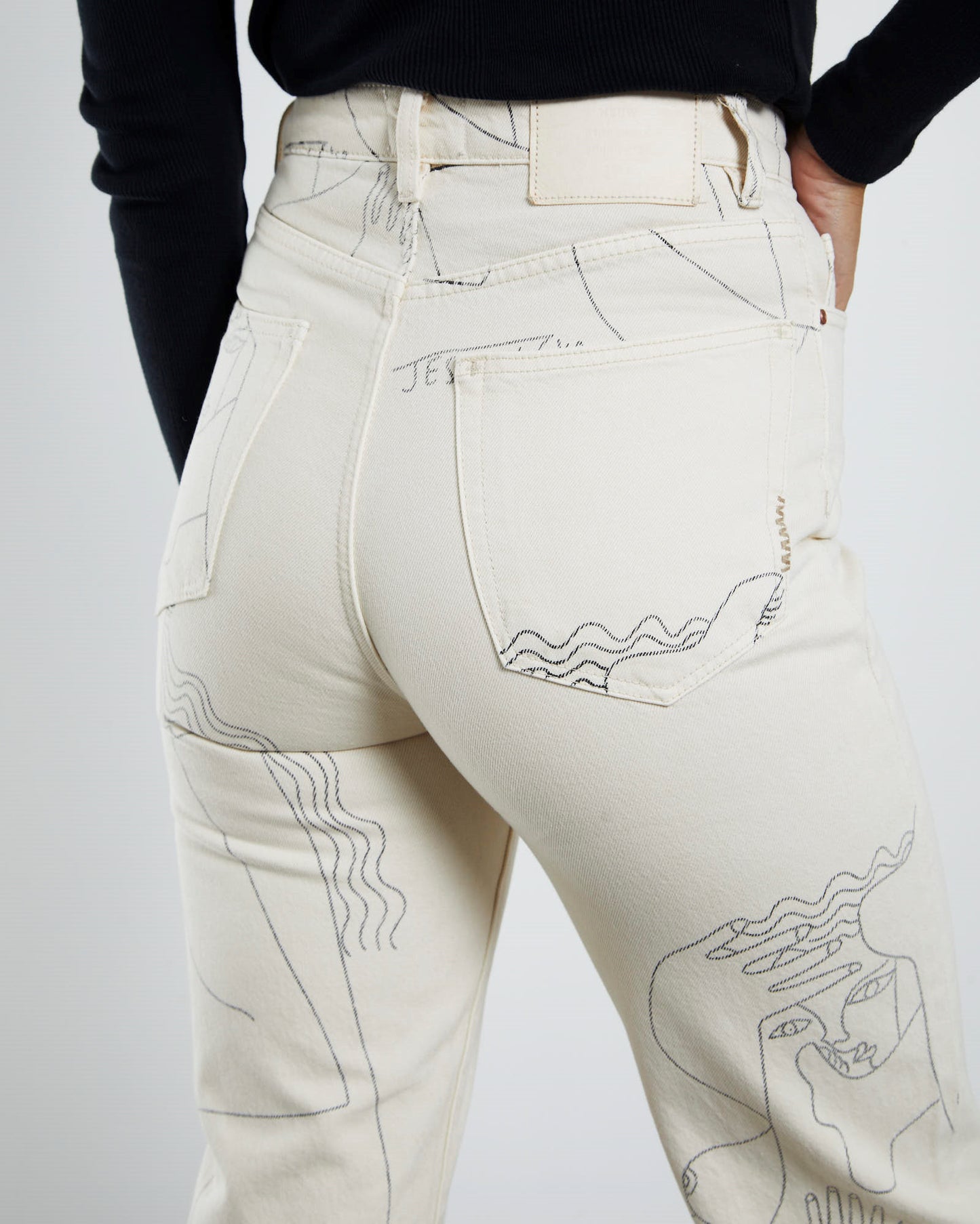 Nico Straight Jeans Jessalyn Art Off White