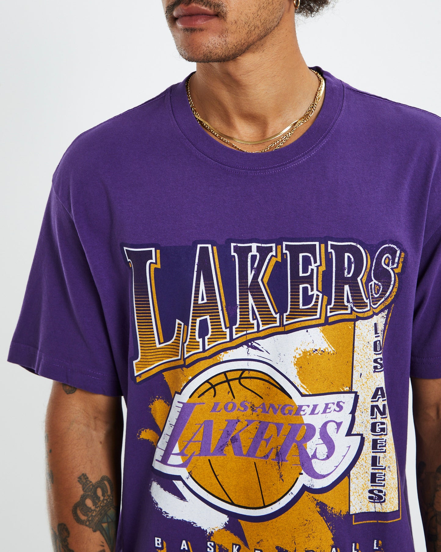 Los Angeles Lakers Brush Off T-Shirt Lakers Purple