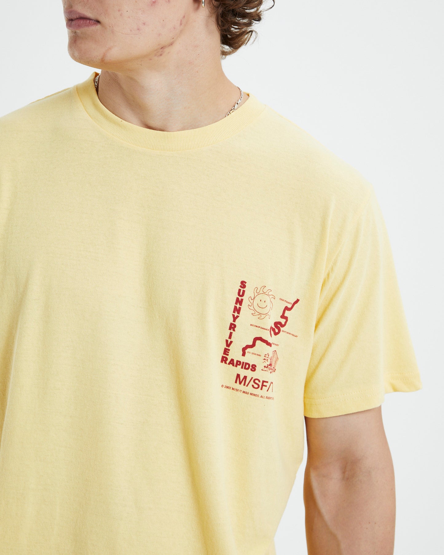 Sunny Rapids 50/50 T-Shirt Pigment Dusty Lemon Yellow