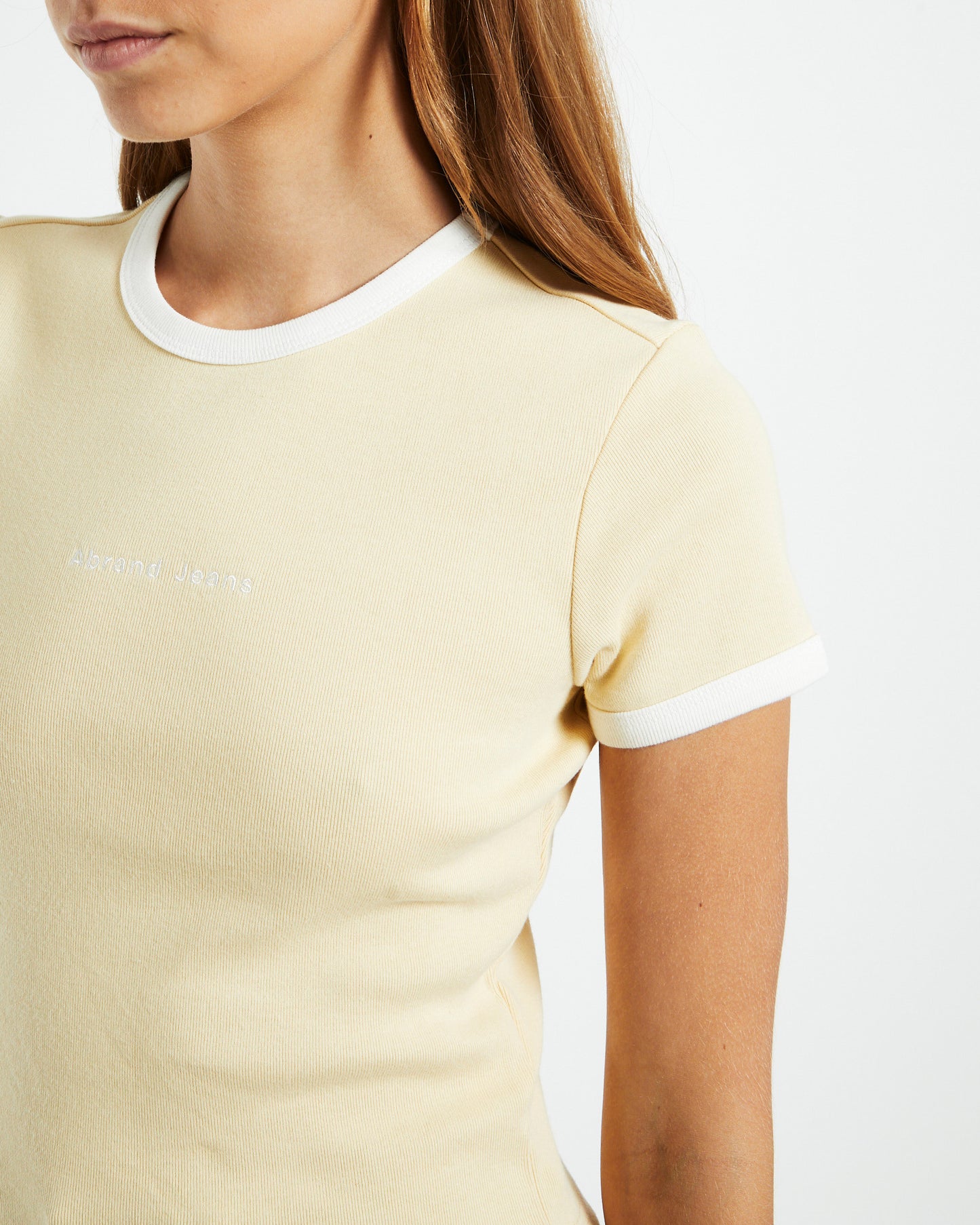 90's Ringer Baby Tee French Vanilla