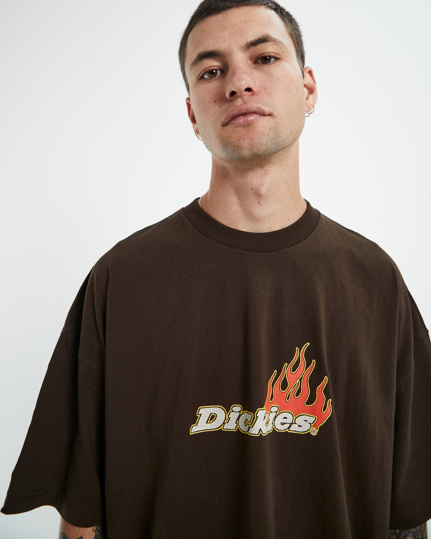 Flames 330 Short Sleeve T-Shirt Brown