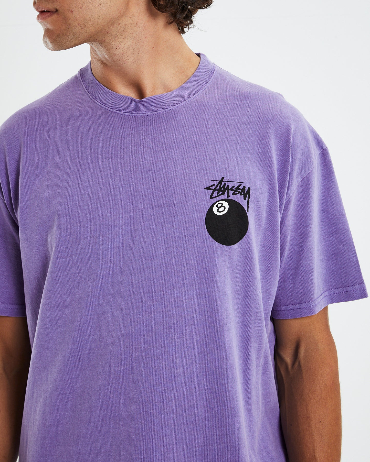 8 Ball Short Sleeve T-Shirt Pigment Washed Violet