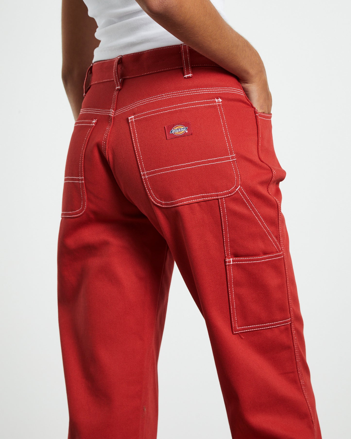 Low Rider Twill Carpenter Pants Cherry Red