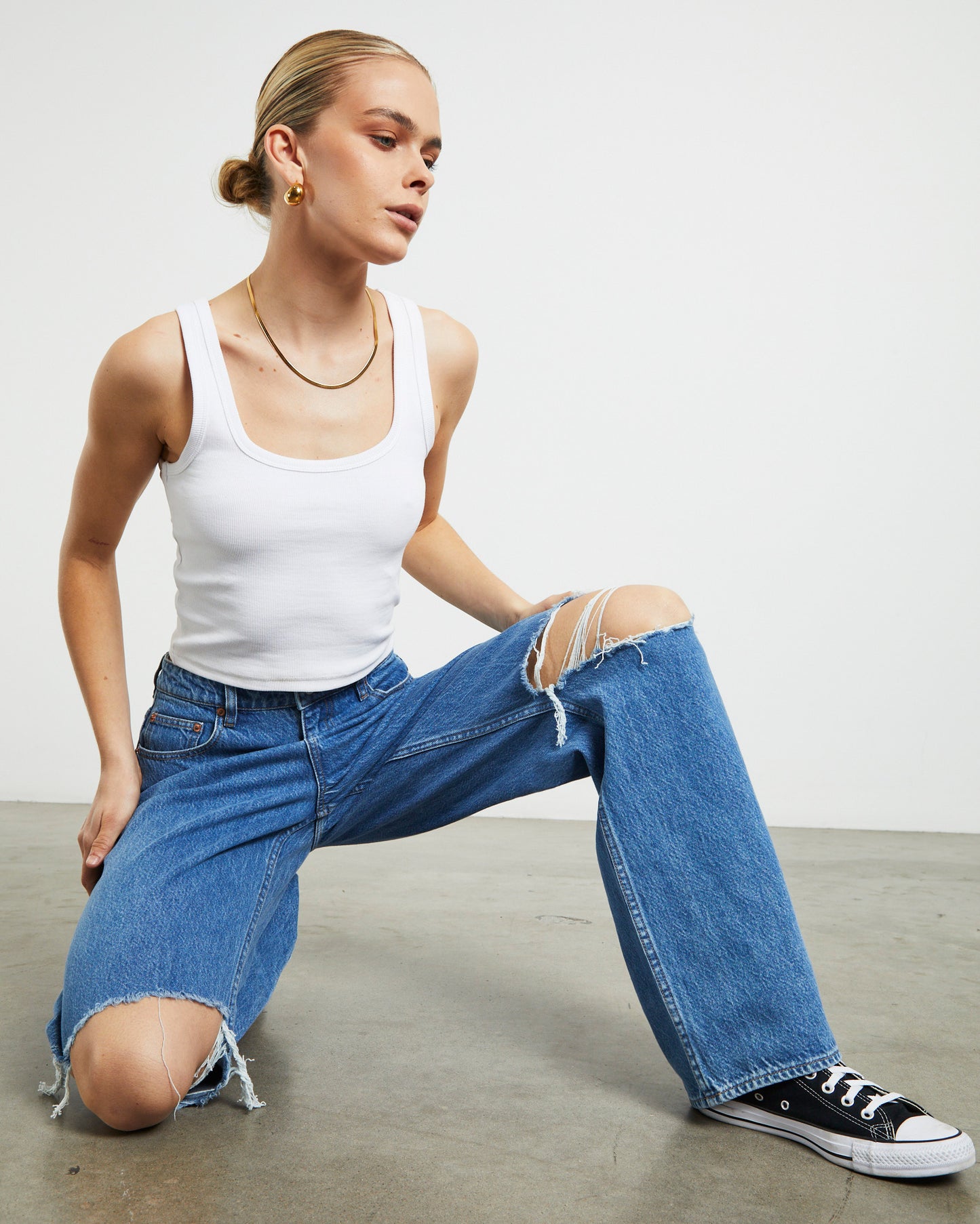 High Baggy Jeans Next Decon Blue