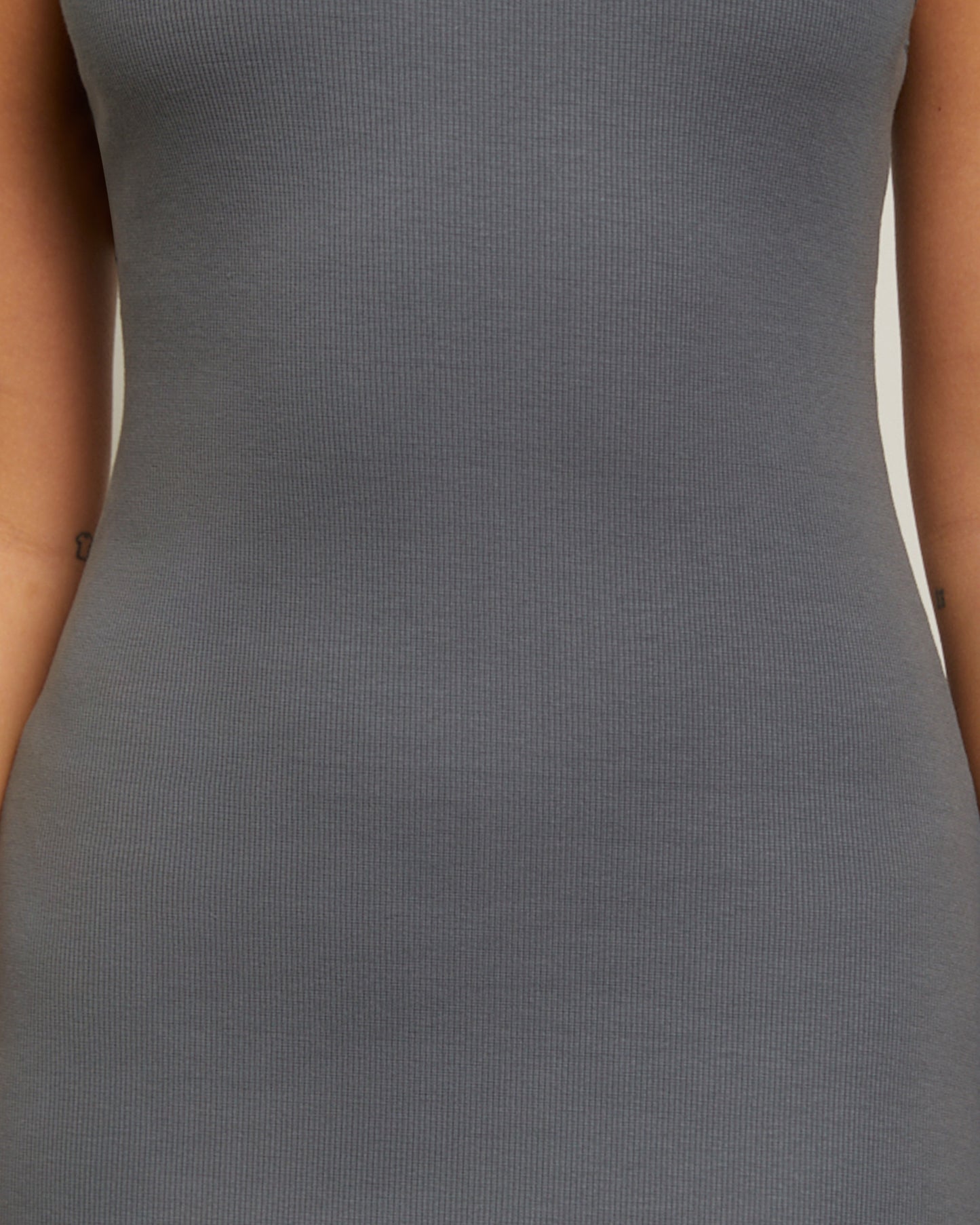 Racer Back Midi Dress in Slate Grey