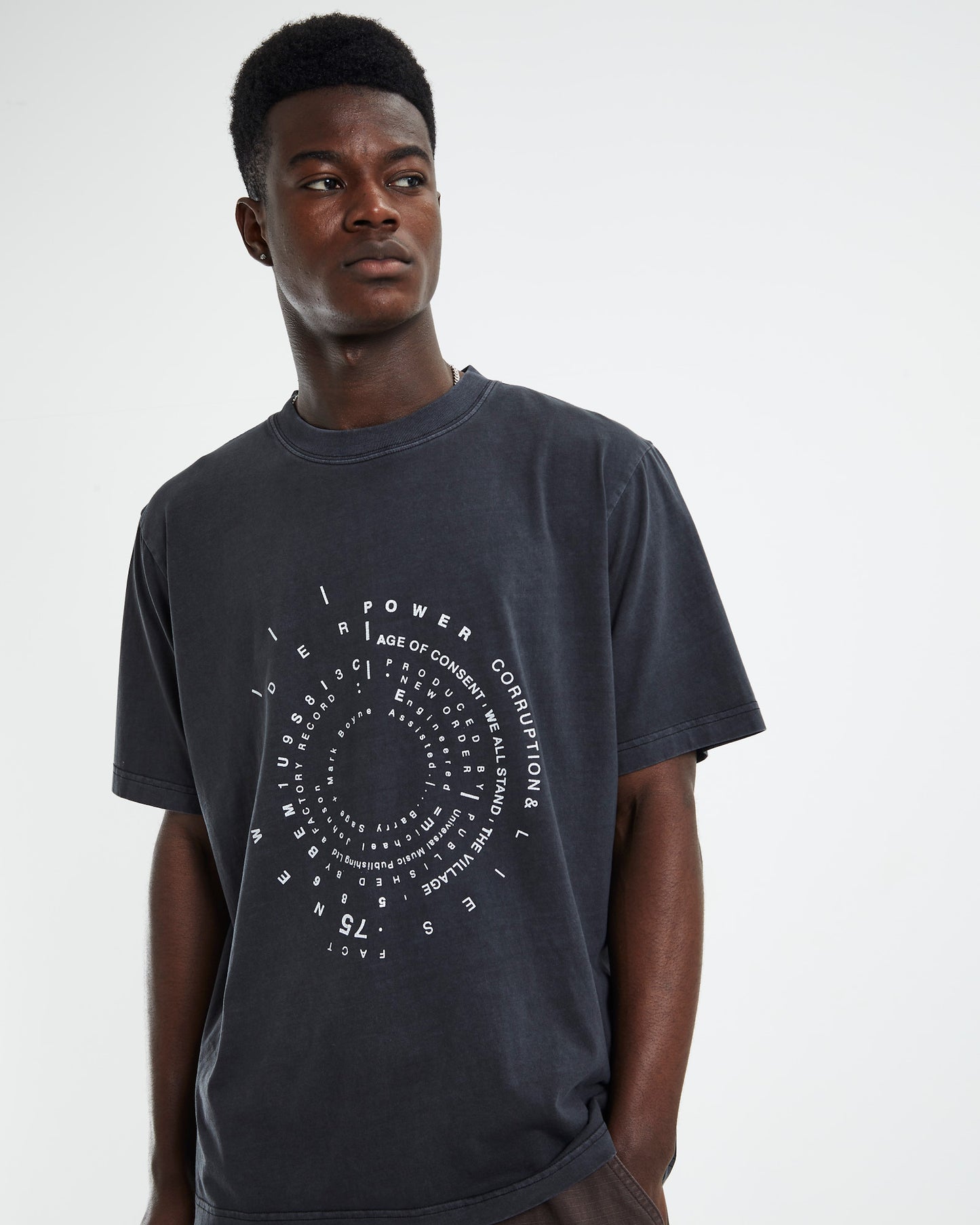 New Order Samo Vinyl Short Sleeve T-Shirt Black