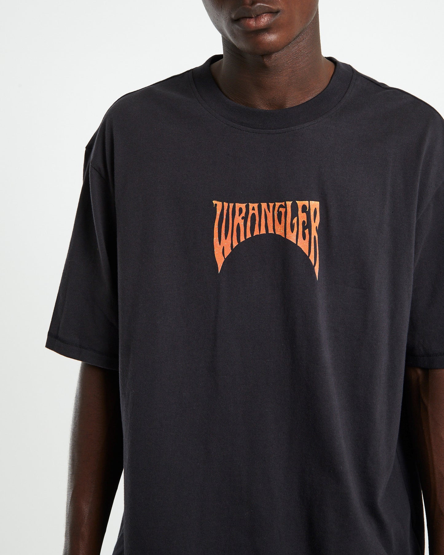 Melting Sun Baggy T-Shirt Worn Black