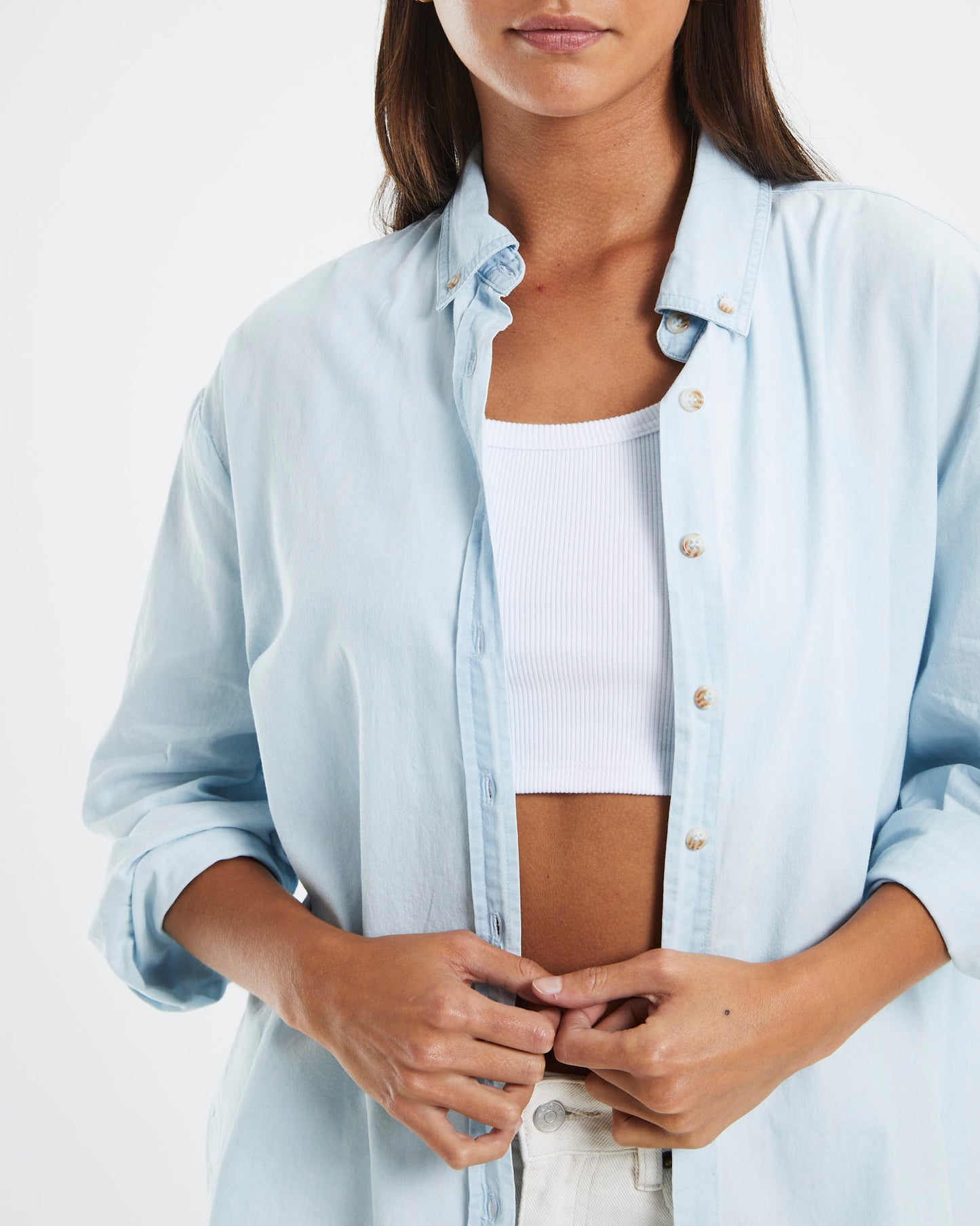 Super Slouch Shirt Light Blue