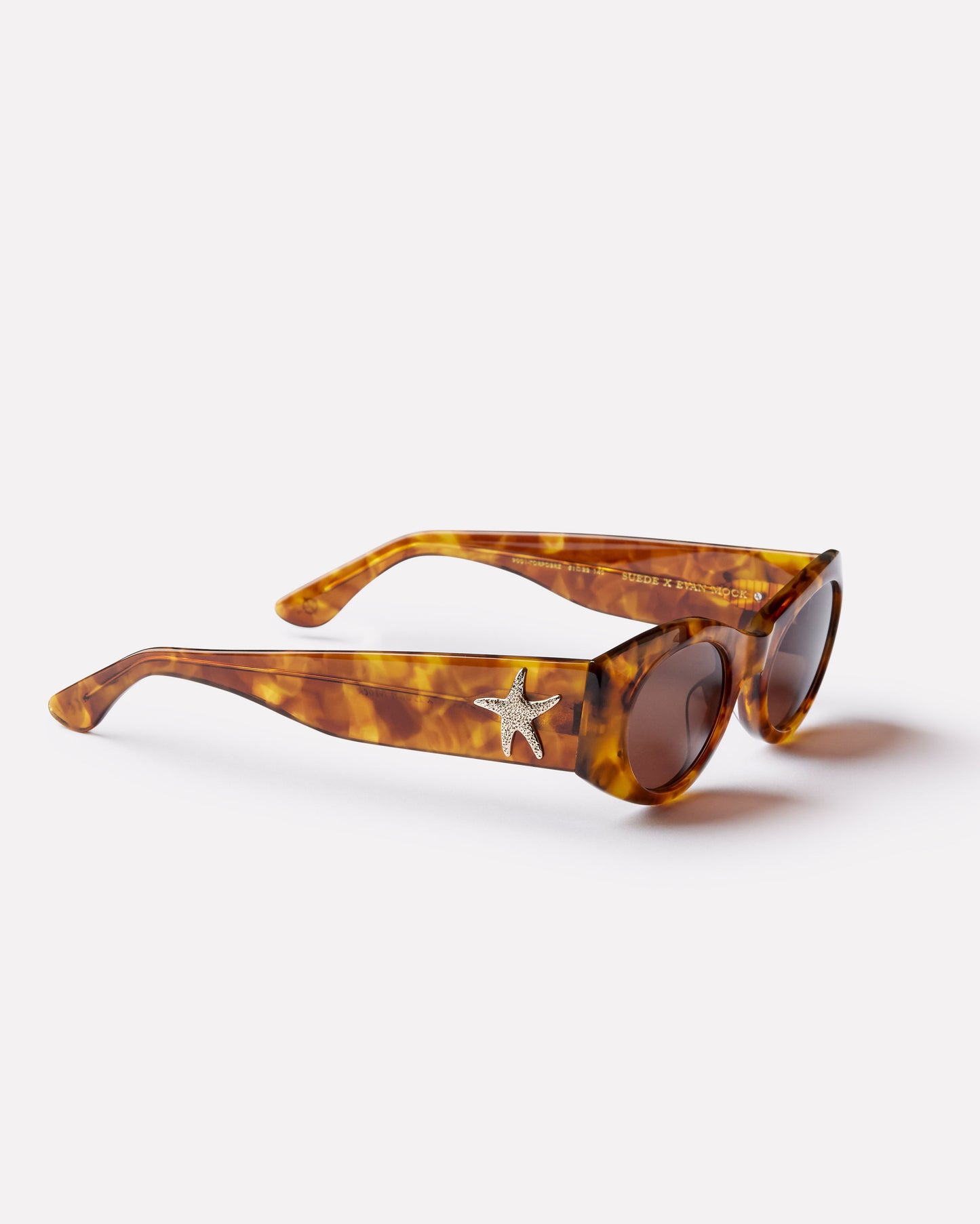 Evan Mock X Suede Sunglasses in Tortoise Polished/Bronze
