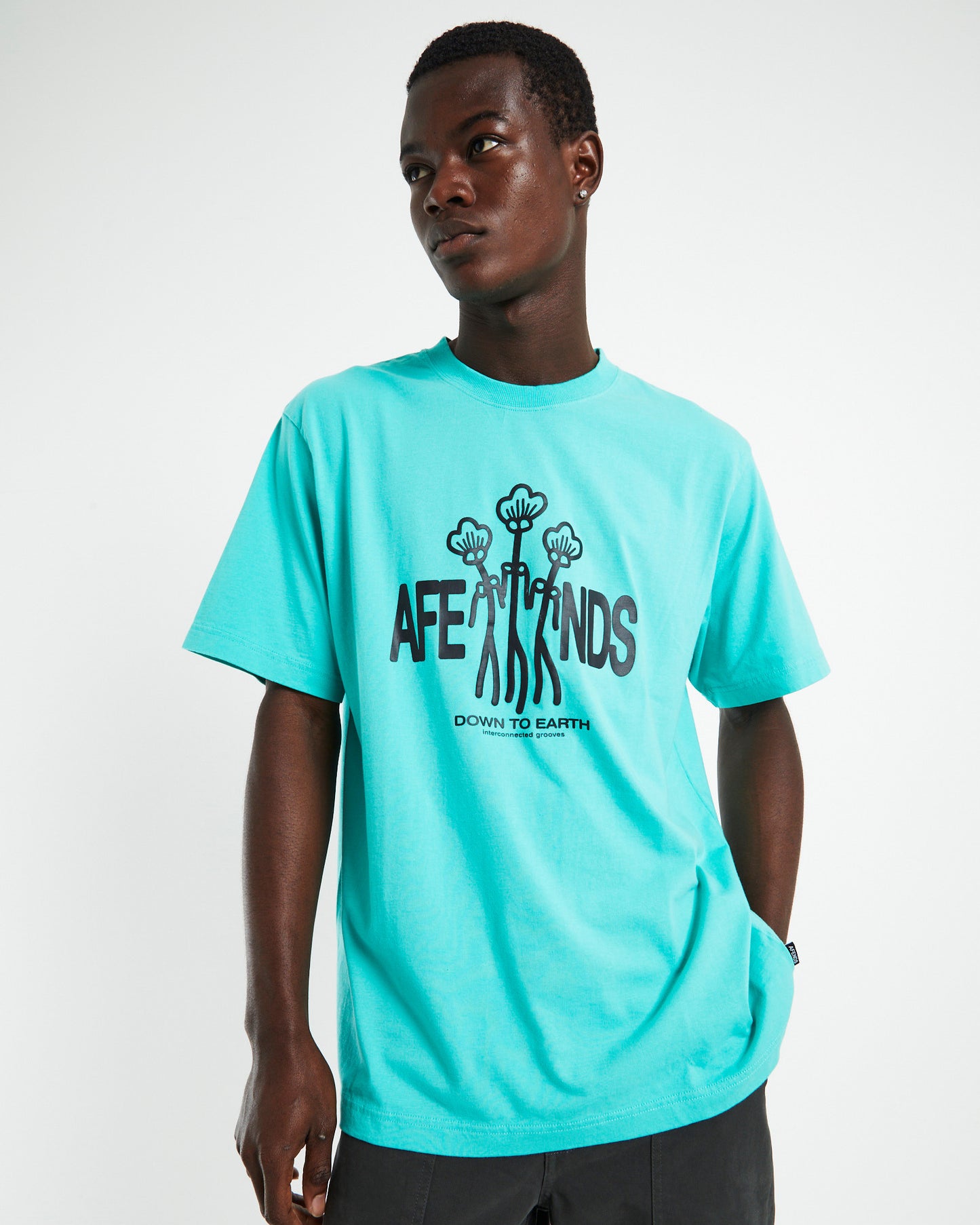 Grooves T-Shirt Jade Blue