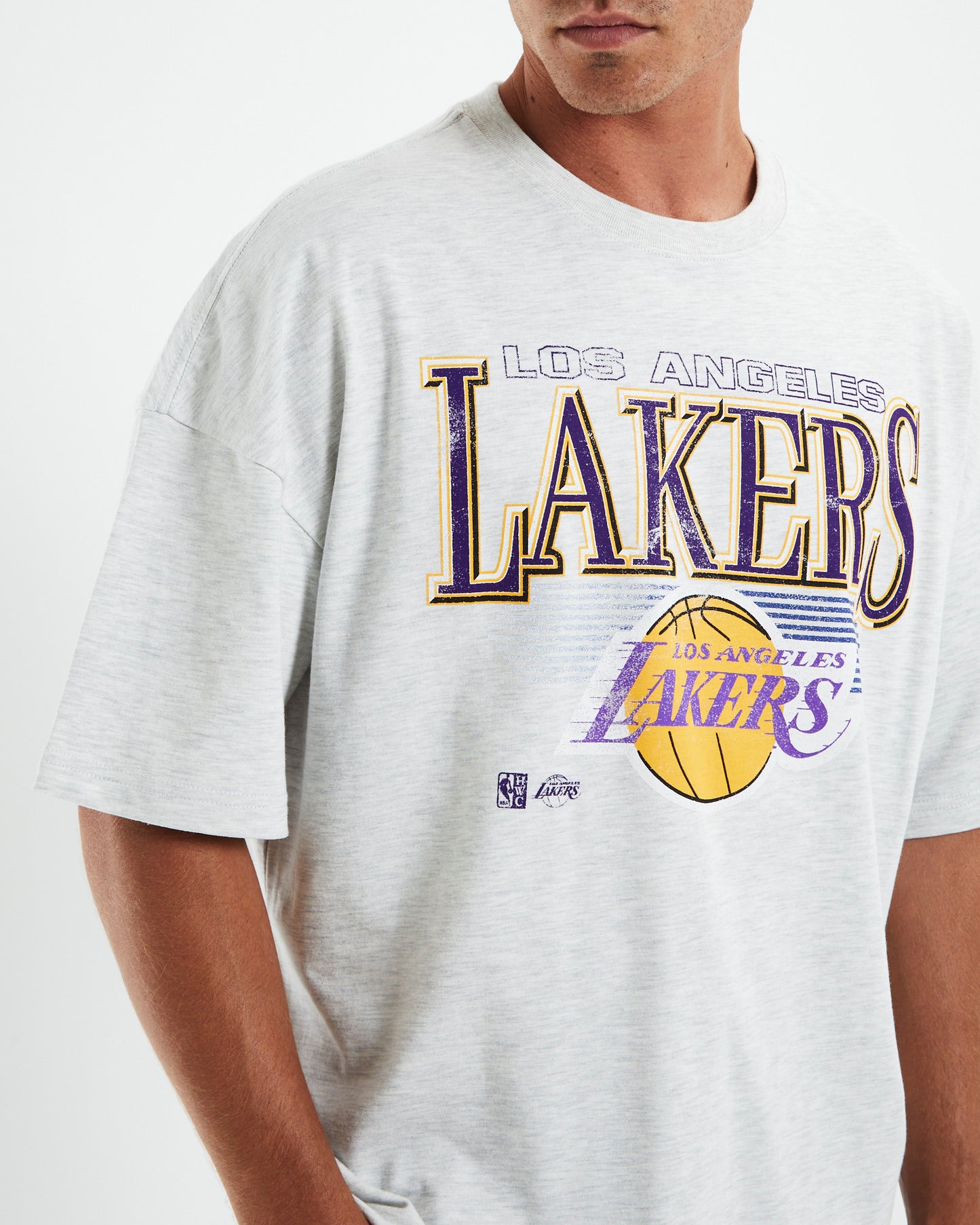 Underscored OS T-Shirt Los Angeles Lakers White Marle