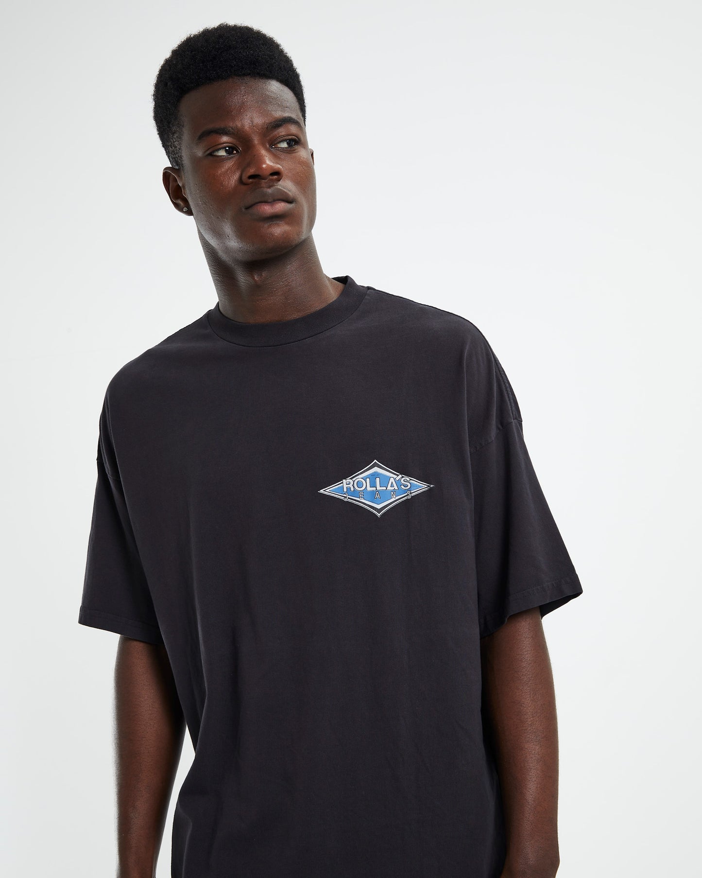 Heavy Diamond Short Sleeve T-Shirt Black