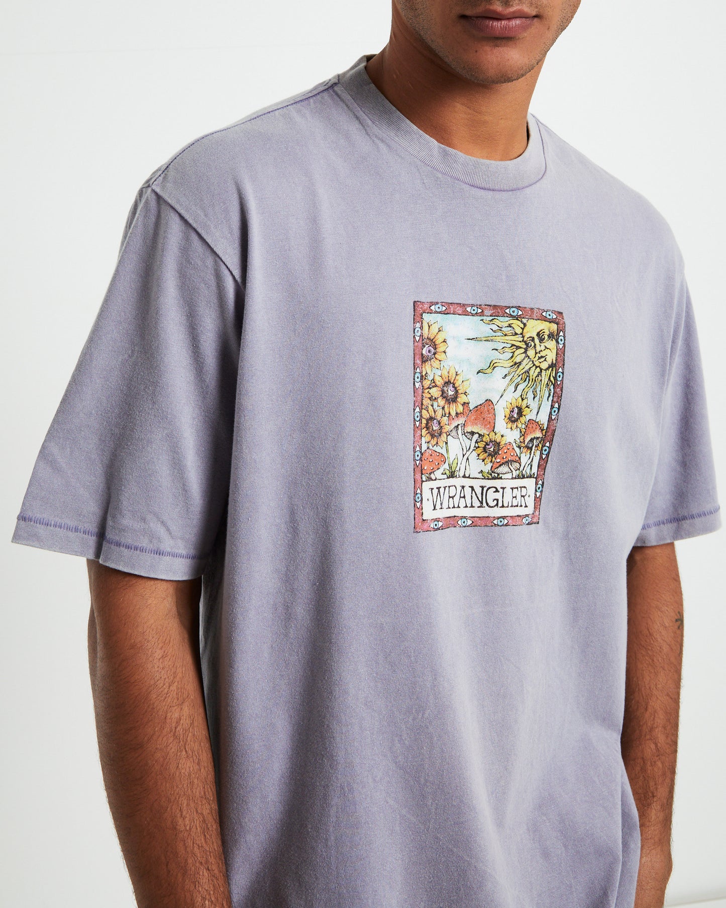 Fortunes Baggy Short Sleeve T-Shirt Cloudy Purple
