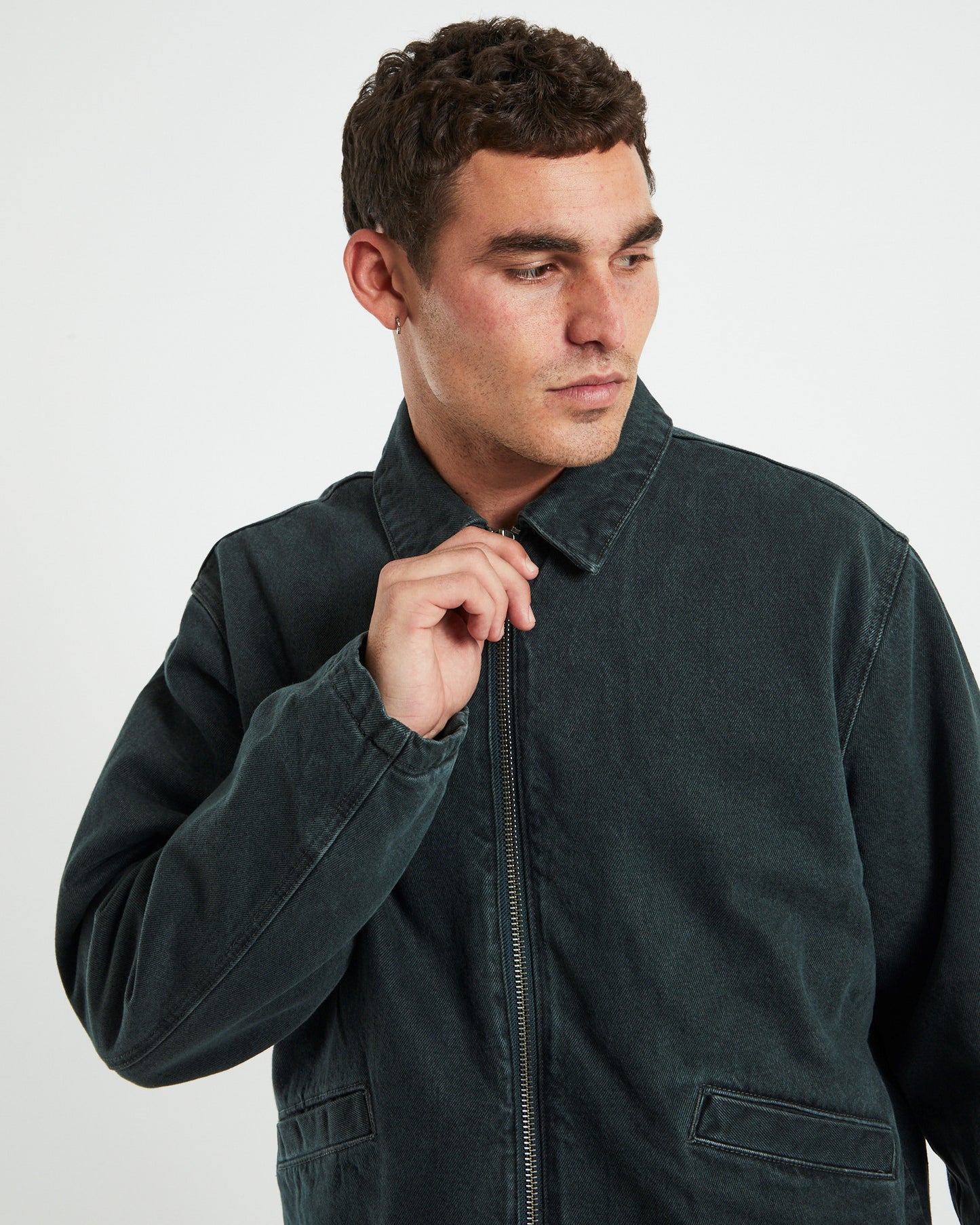 Samo Trucker Jacket Dark Forest Green