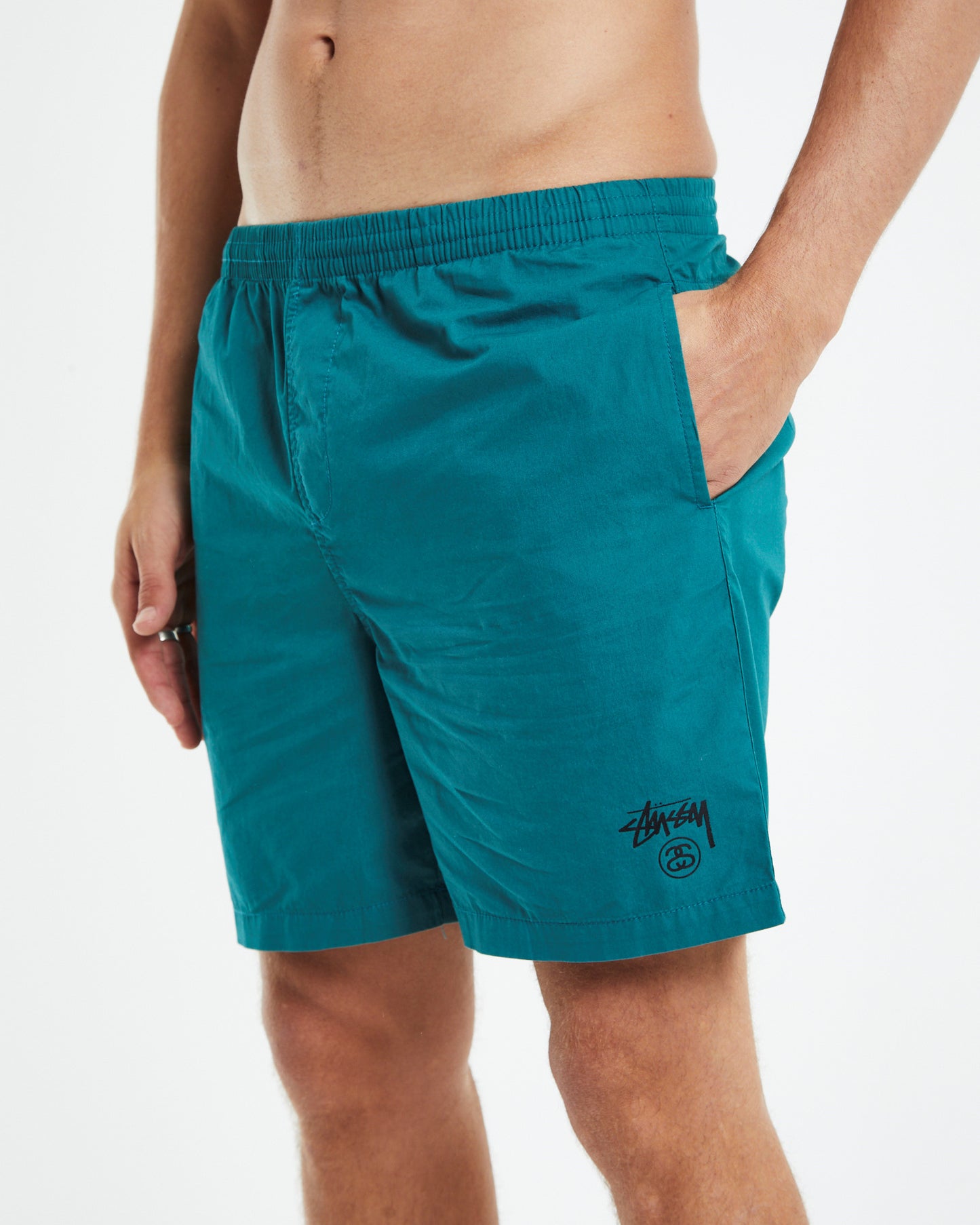 Basic Stock Beach Shorts Ocean Green
