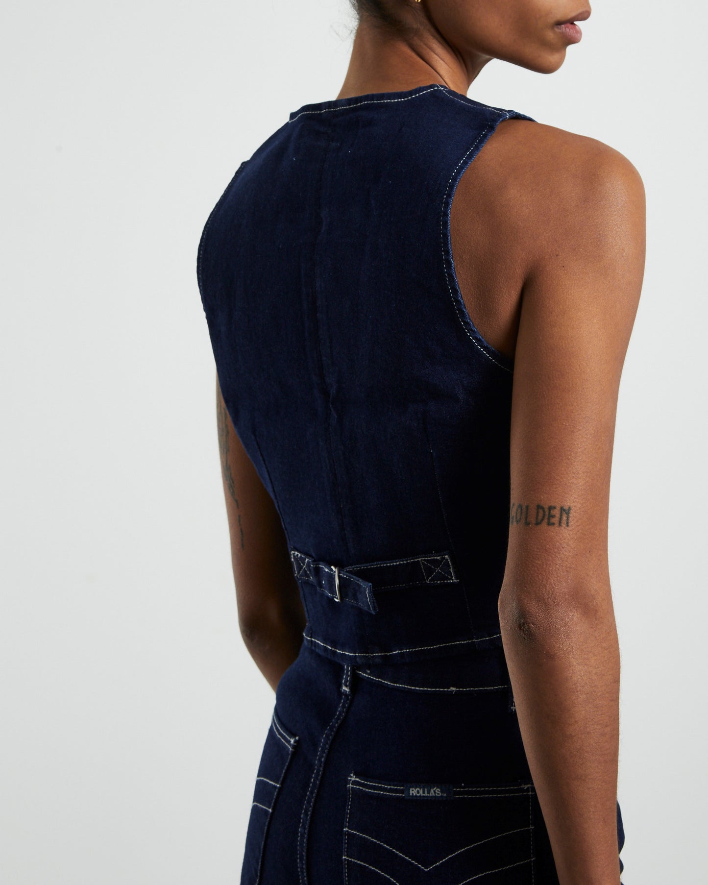 Dallas Denim Vest Dante Organic Blue