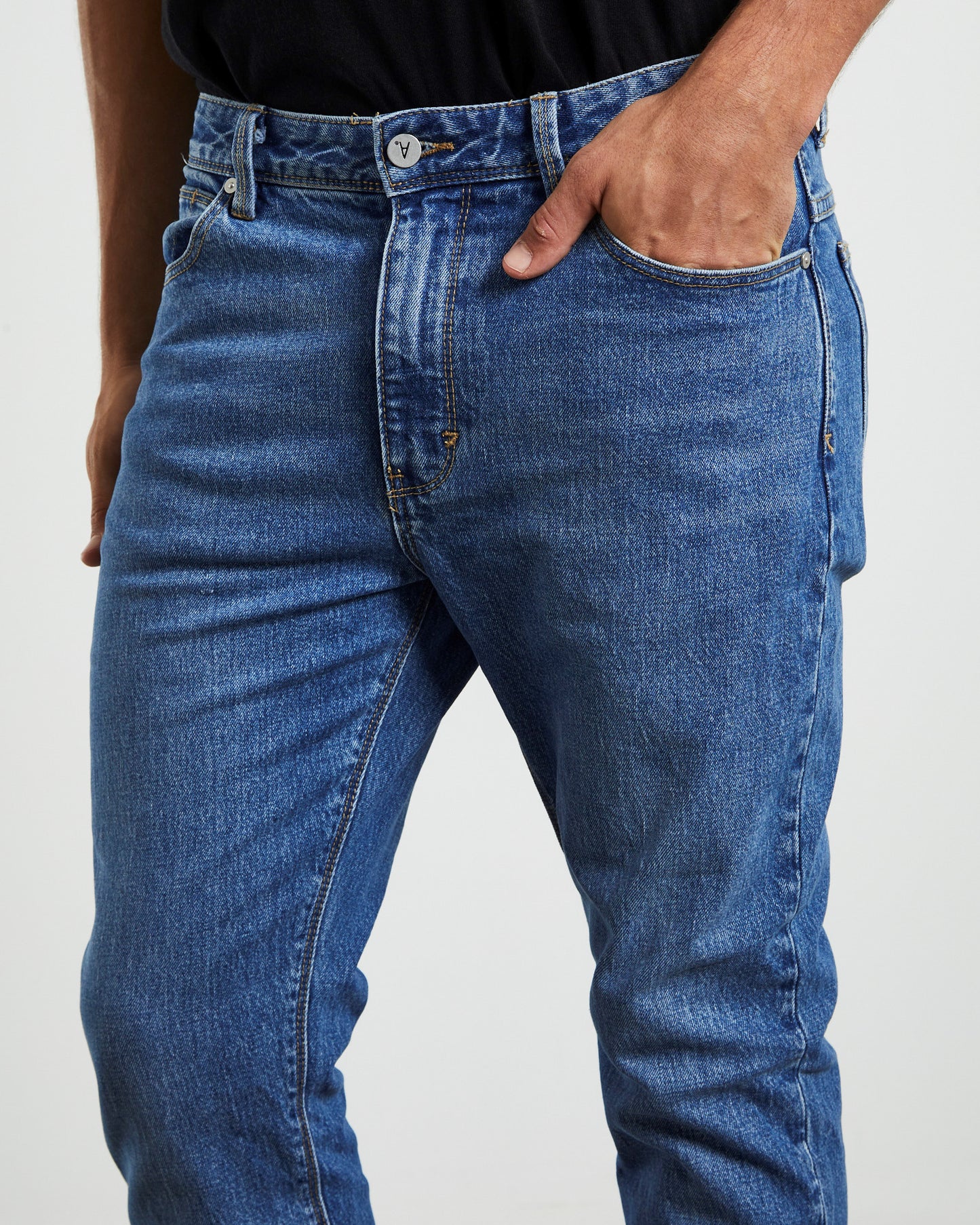 A Dropped Slim Denim Jeans