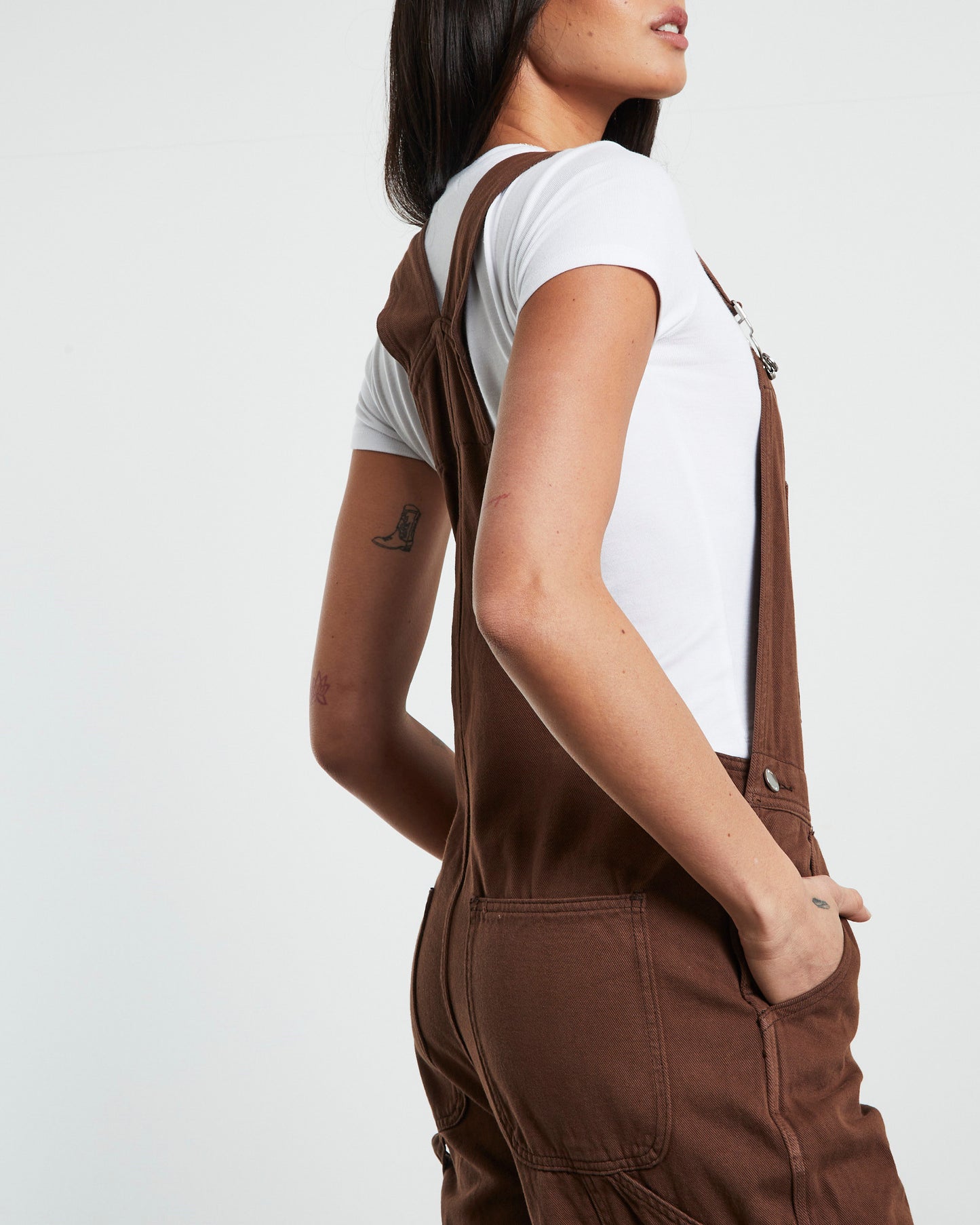 Nevada Denim Overalls Coffee Brown