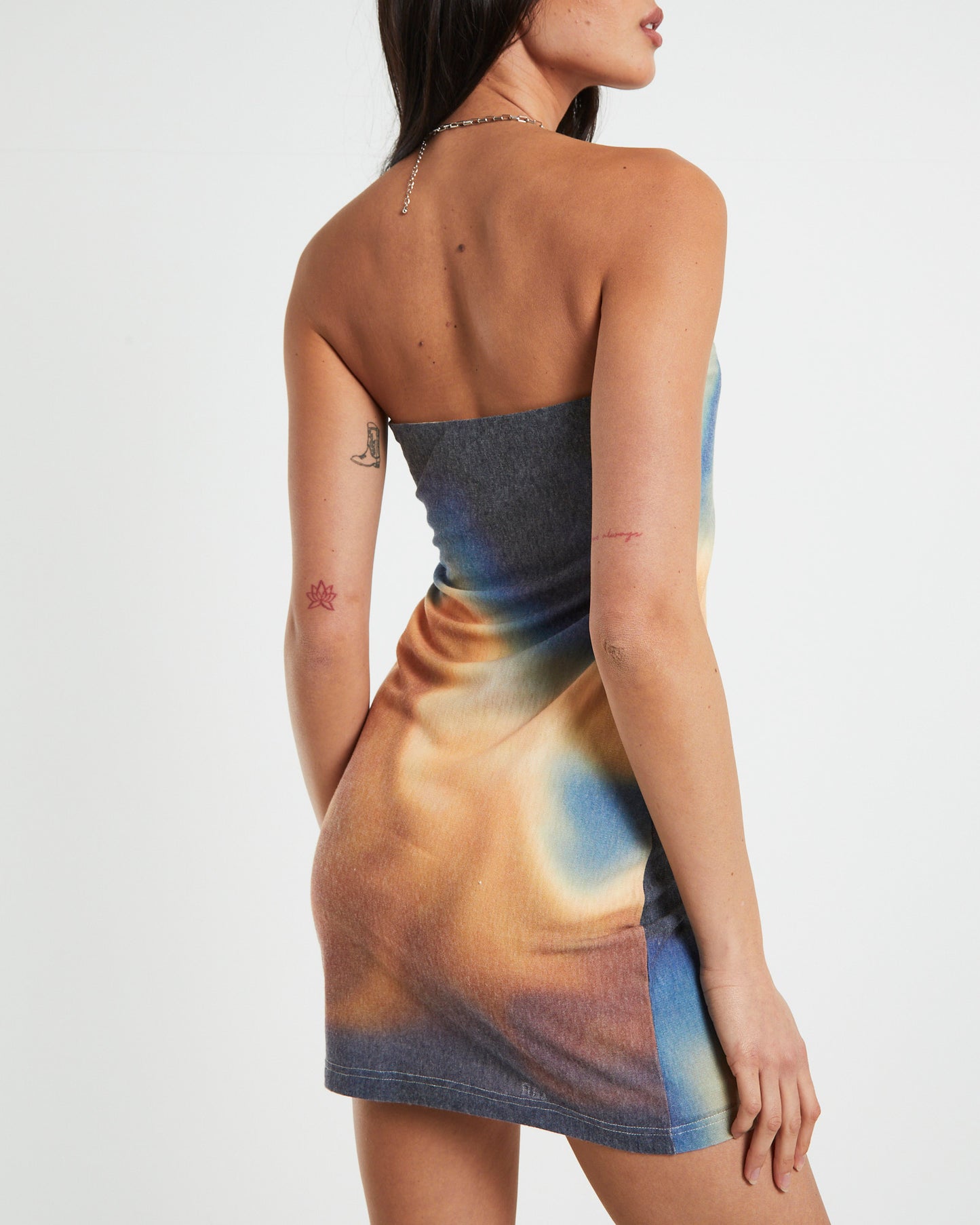 Della Printed Strapless Knit Mini Dress in Assorted