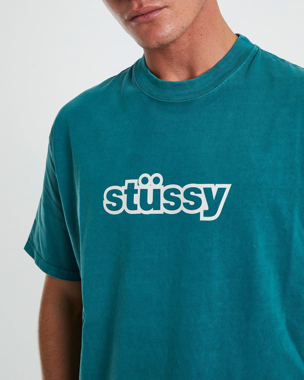 Thick 50-50 Heavyweight Short Sleeve T-Shirt in Ocean Blue