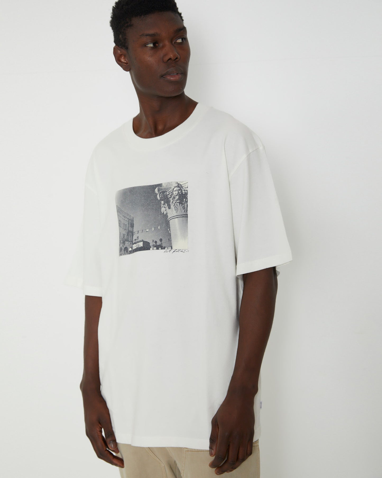 Heavy Venice Short Sleeve T-Shirt in Vintage White