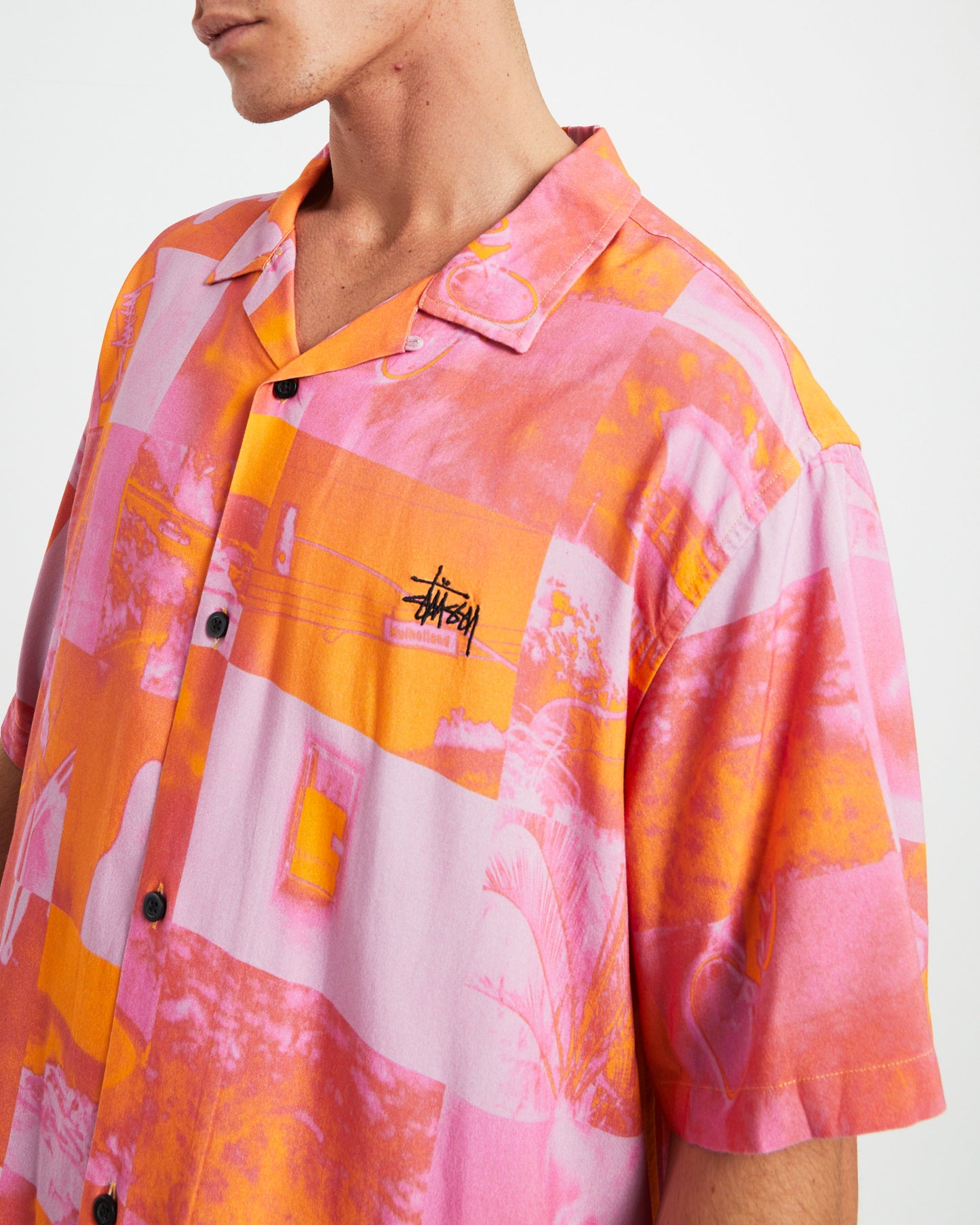 Photo Film Short Sleeve Shirt in Pink