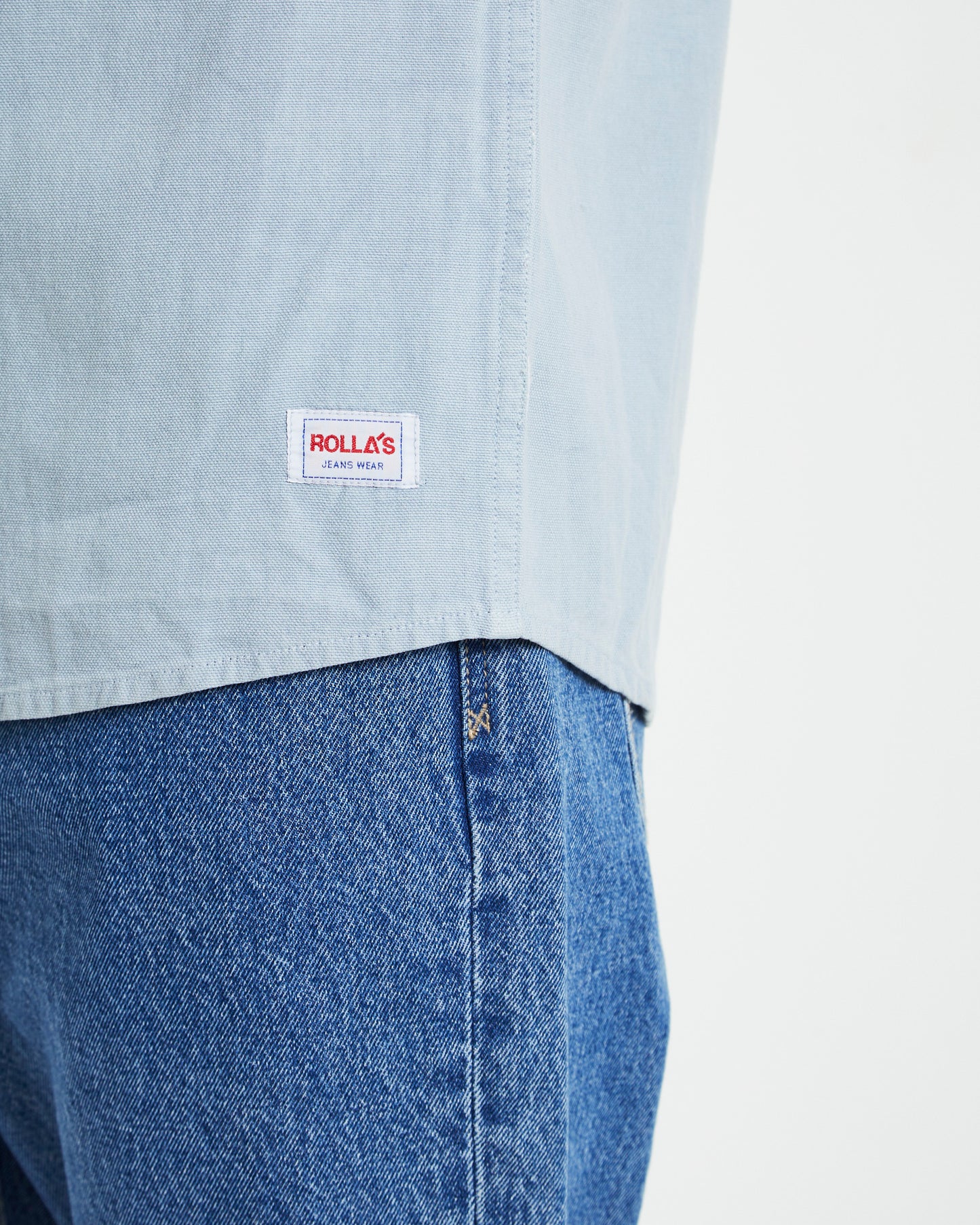 Men At Work Shor Sleeve Oxford Shirt in Sky Blue