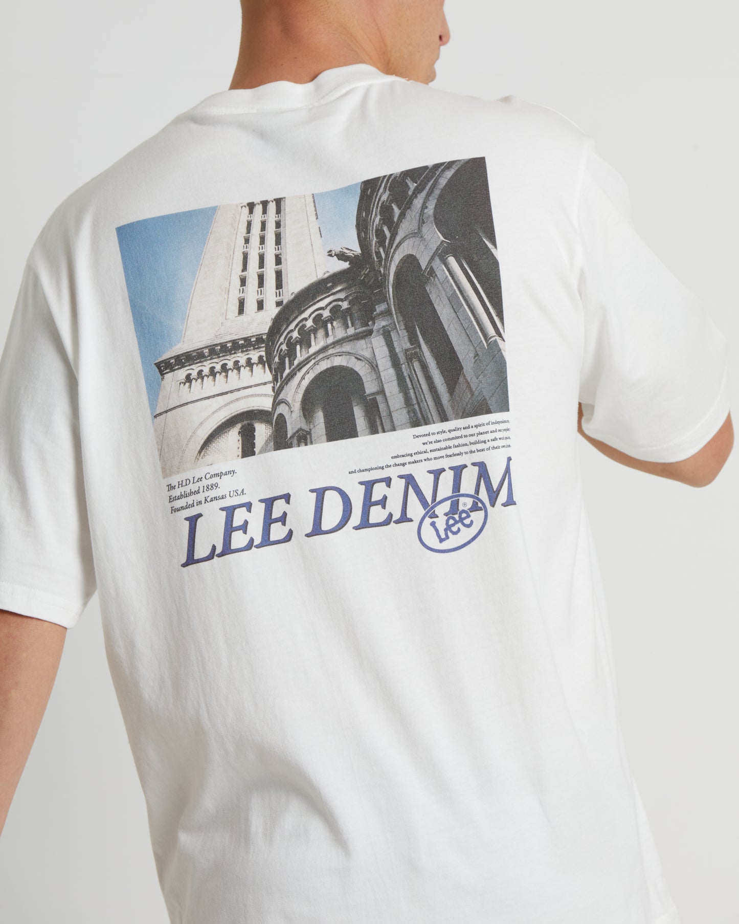 Gargoyle Baggy Short Sleeve T-Shirt in Vintage White