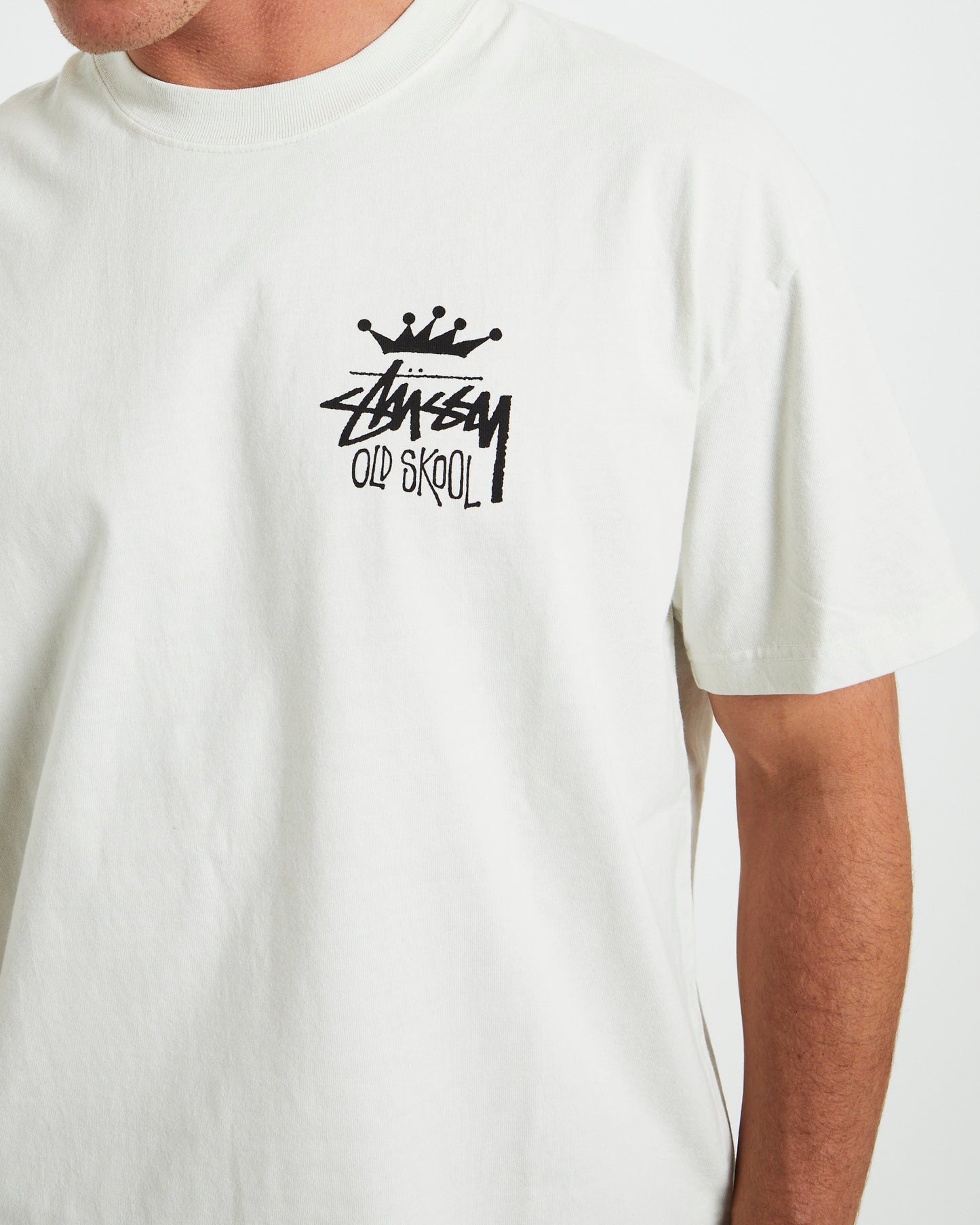 Old Skool Heavyweight Short Sleeve T-Shirt in Washed White
