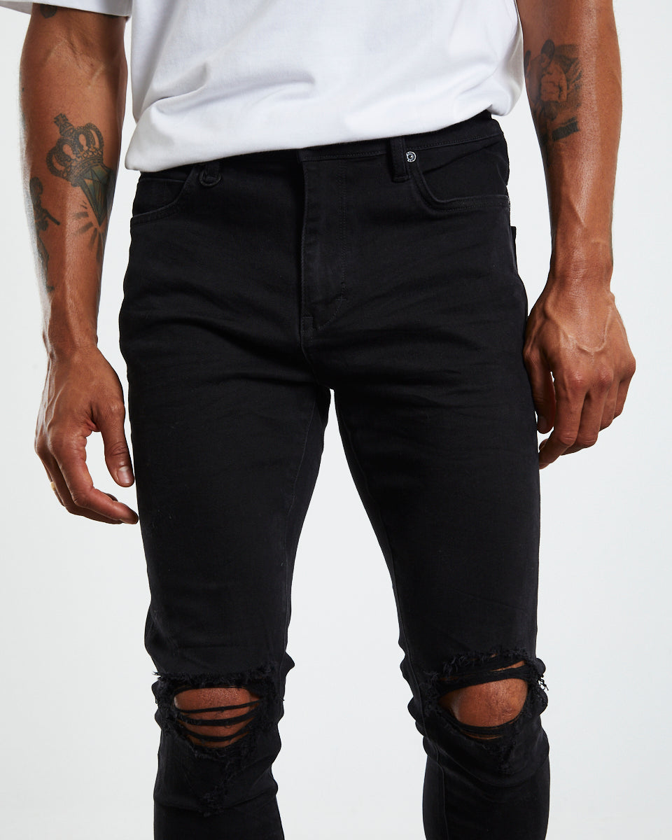 Rebel Skinny Denim Jeans Friction