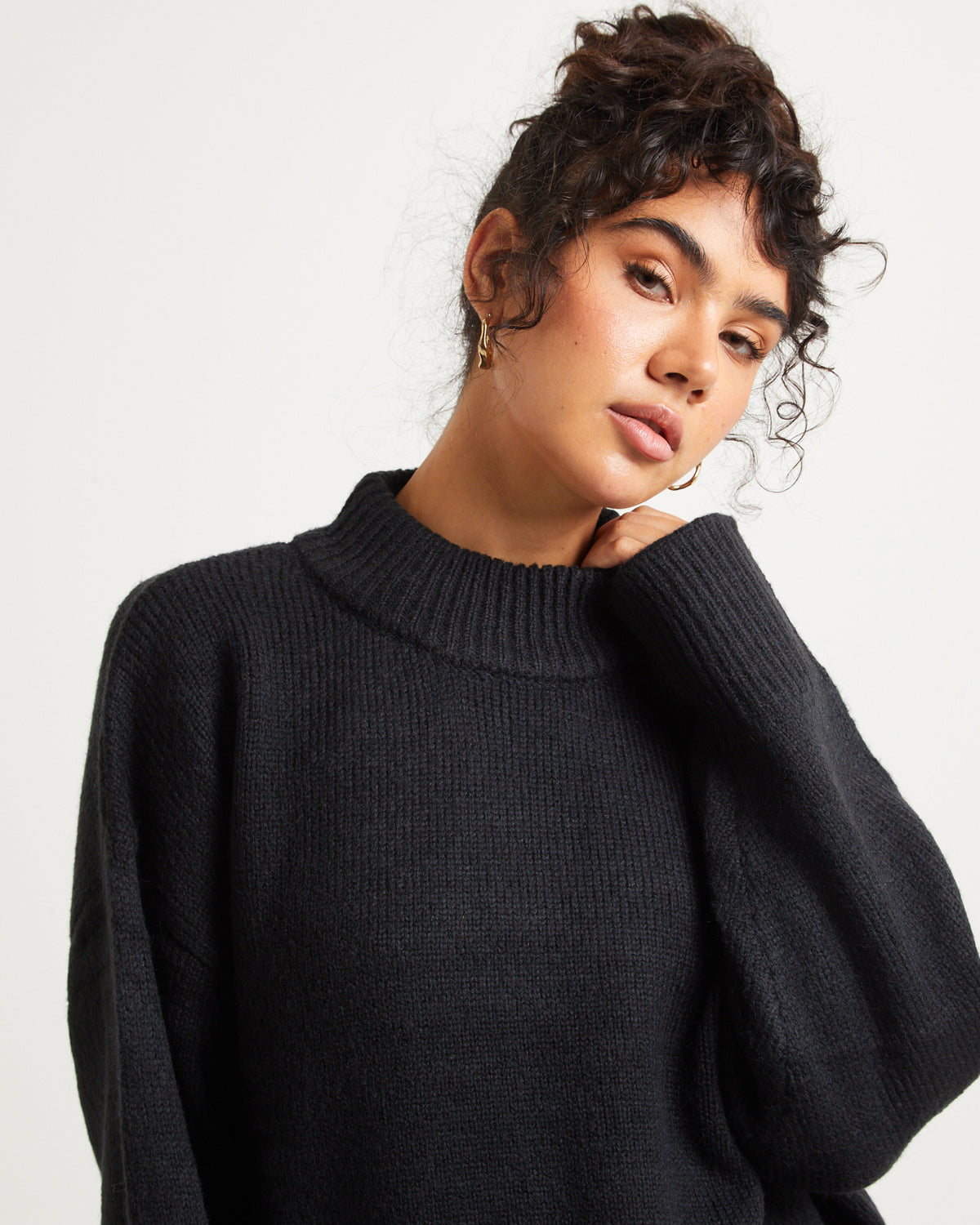 Maxie Oversized Knit Jumper BLACK